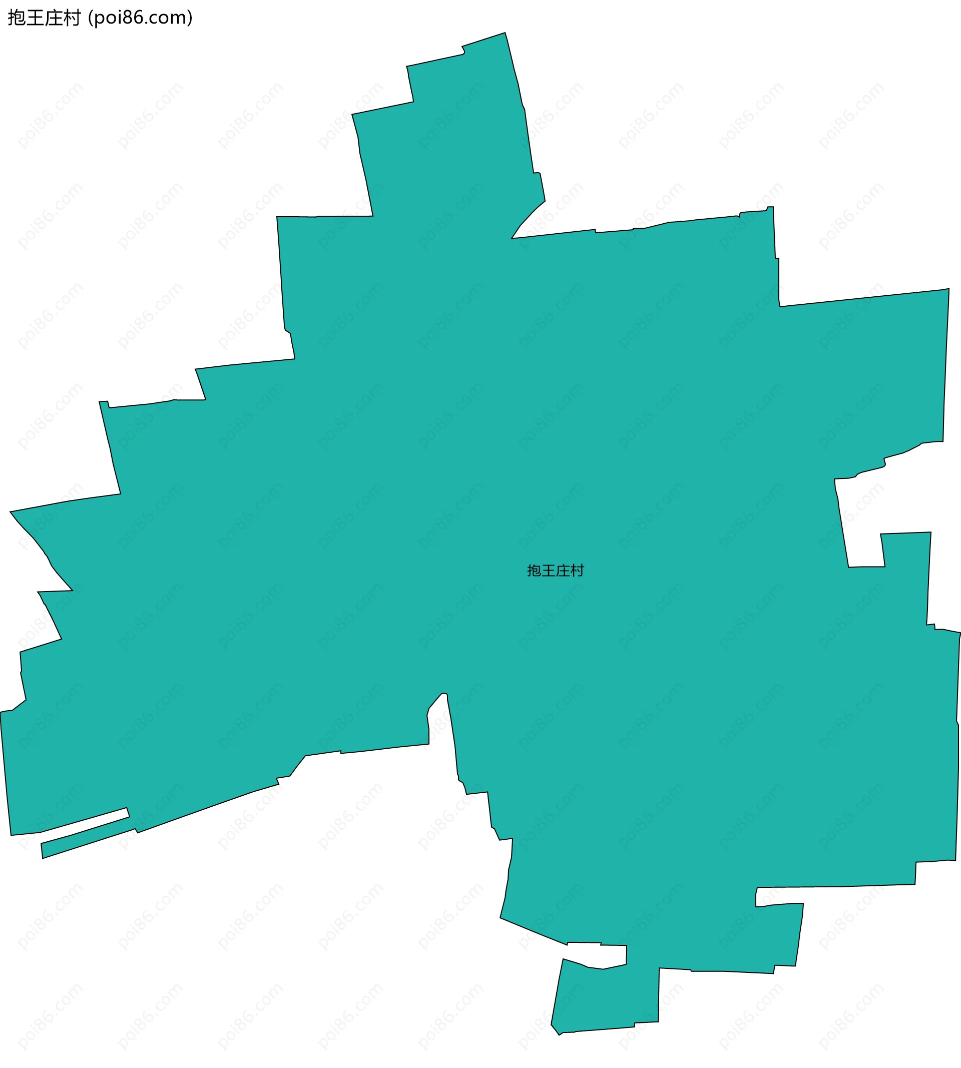 抱王庄村边界地图