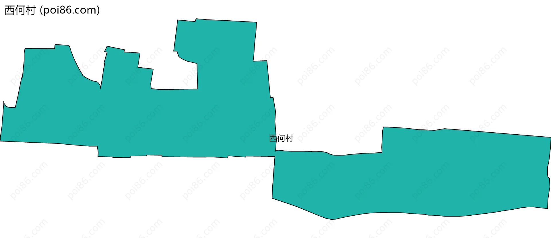 西何村边界地图