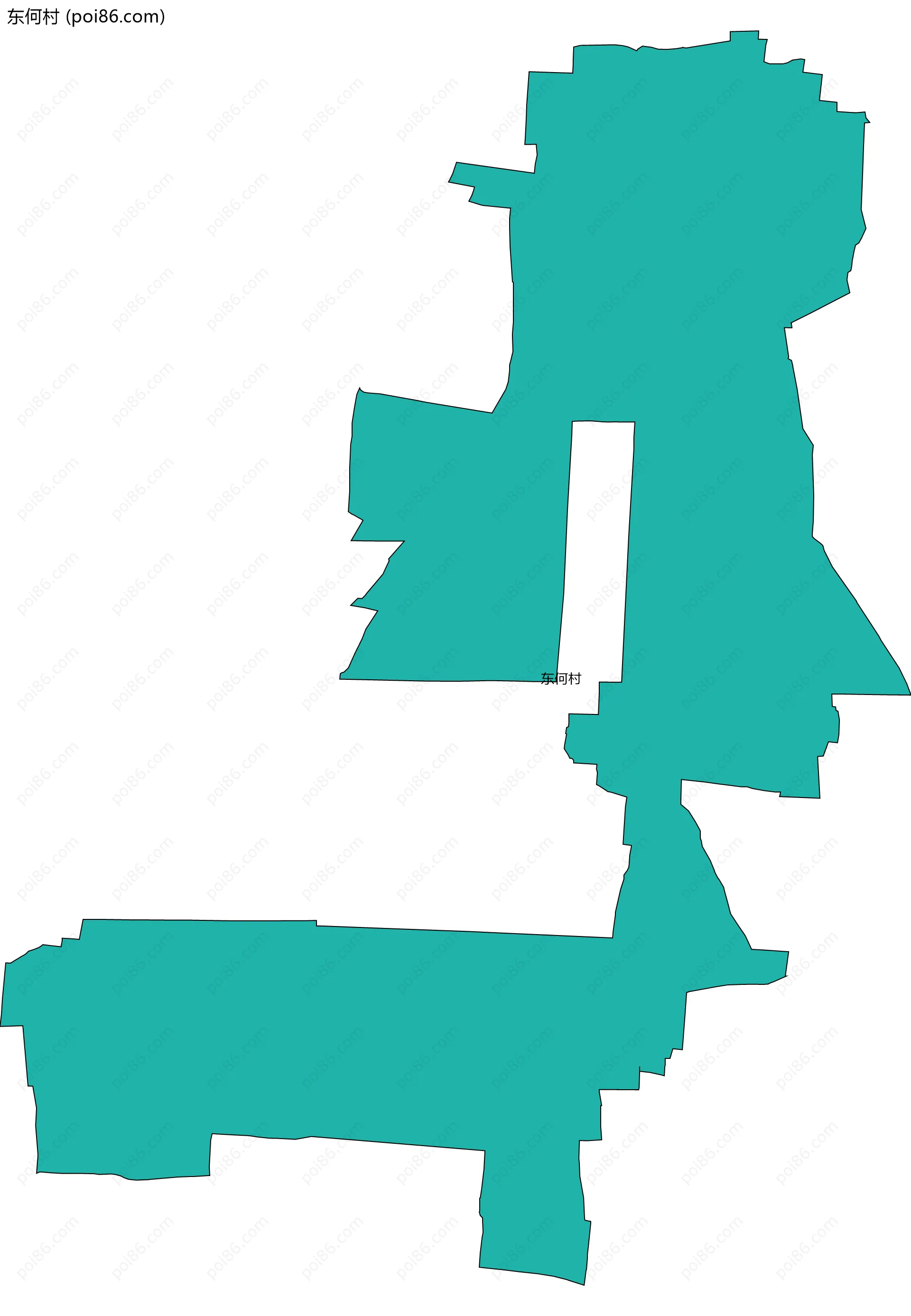 东何村边界地图