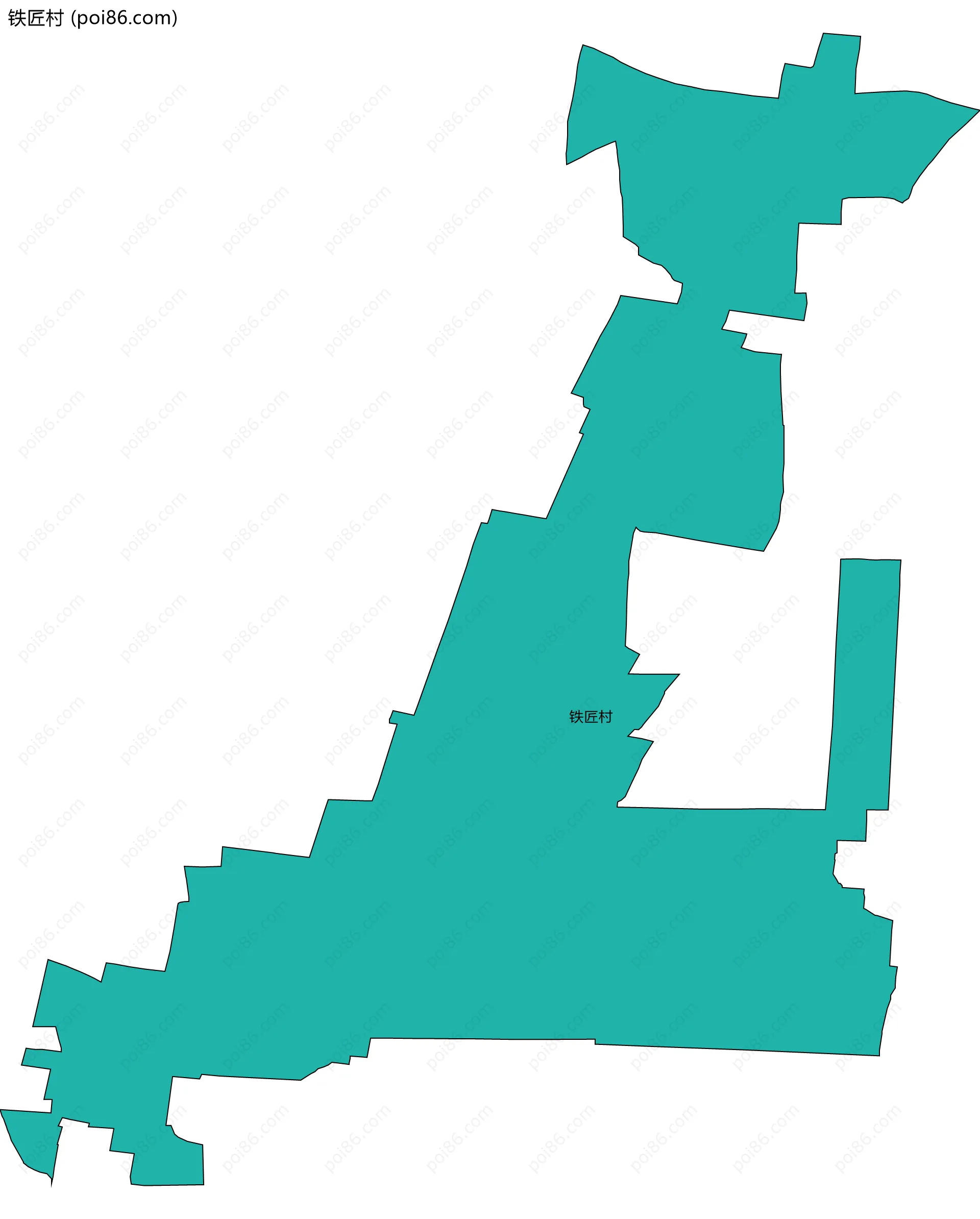 铁匠村边界地图