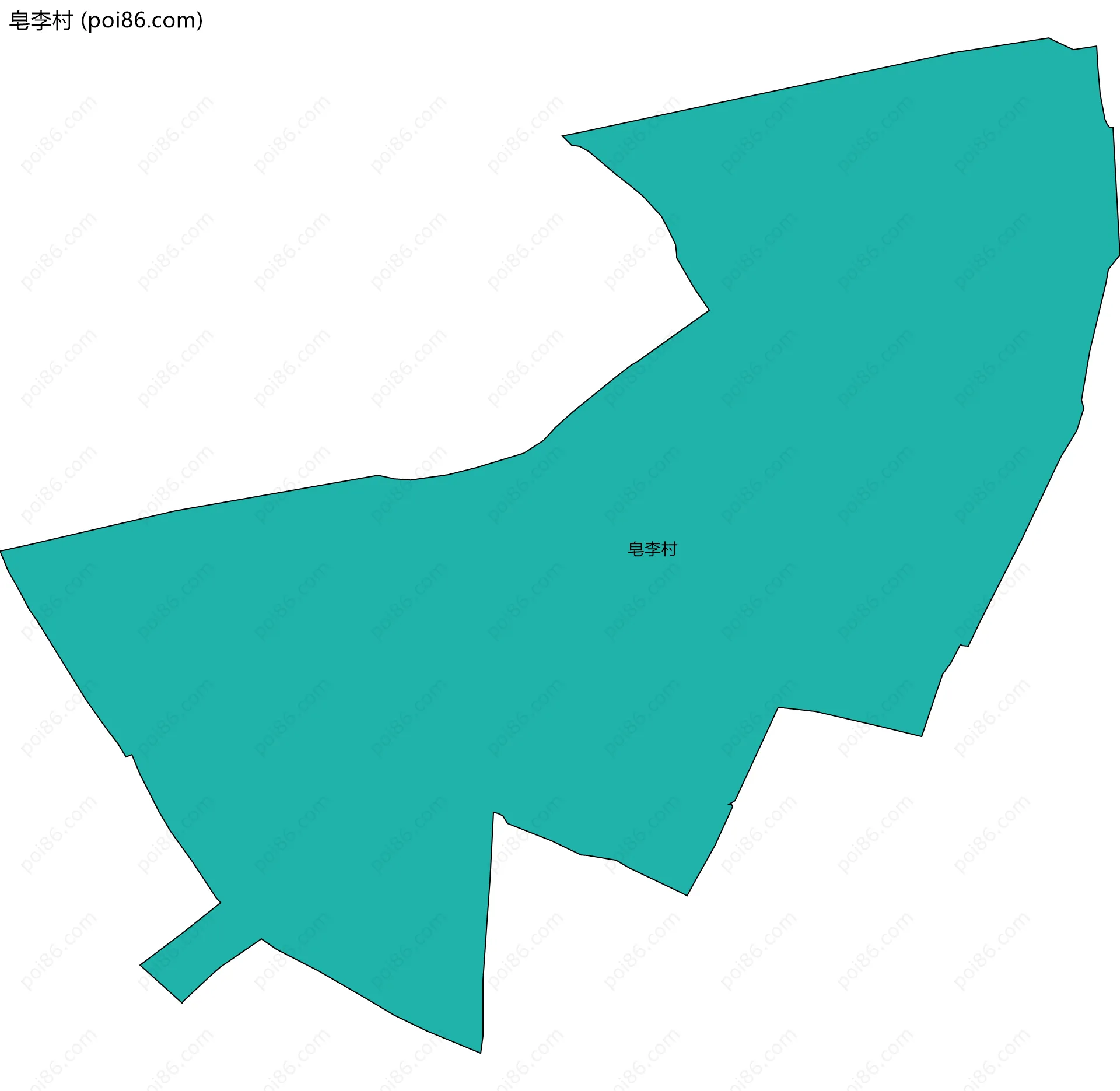 皂李村边界地图