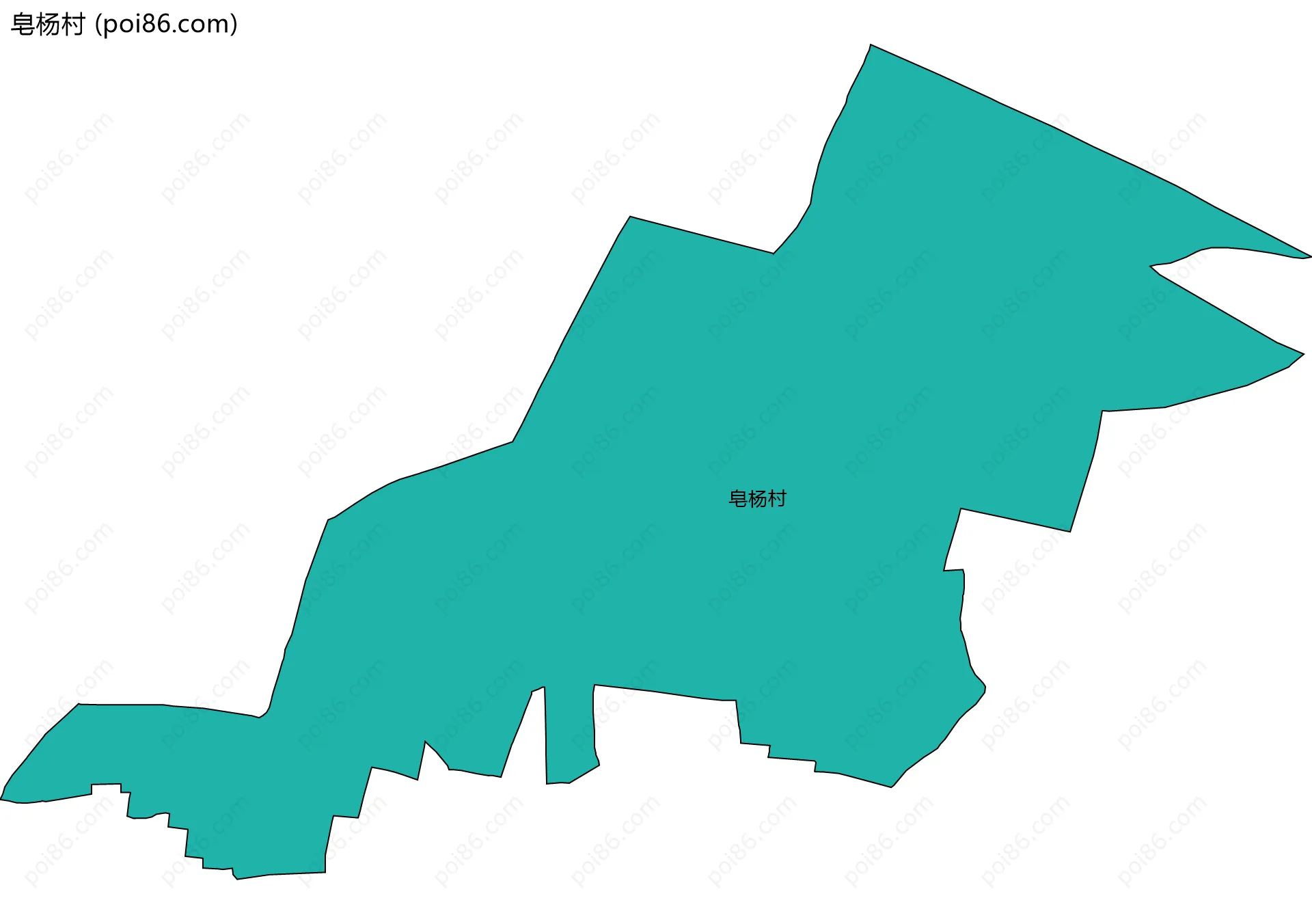 皂杨村边界地图
