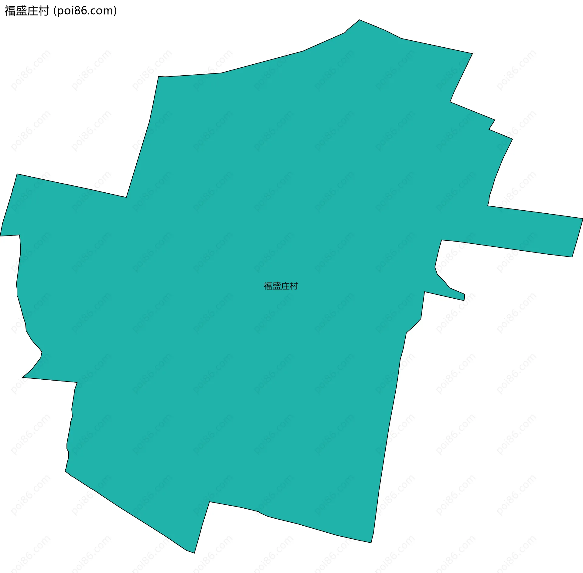 福盛庄村边界地图
