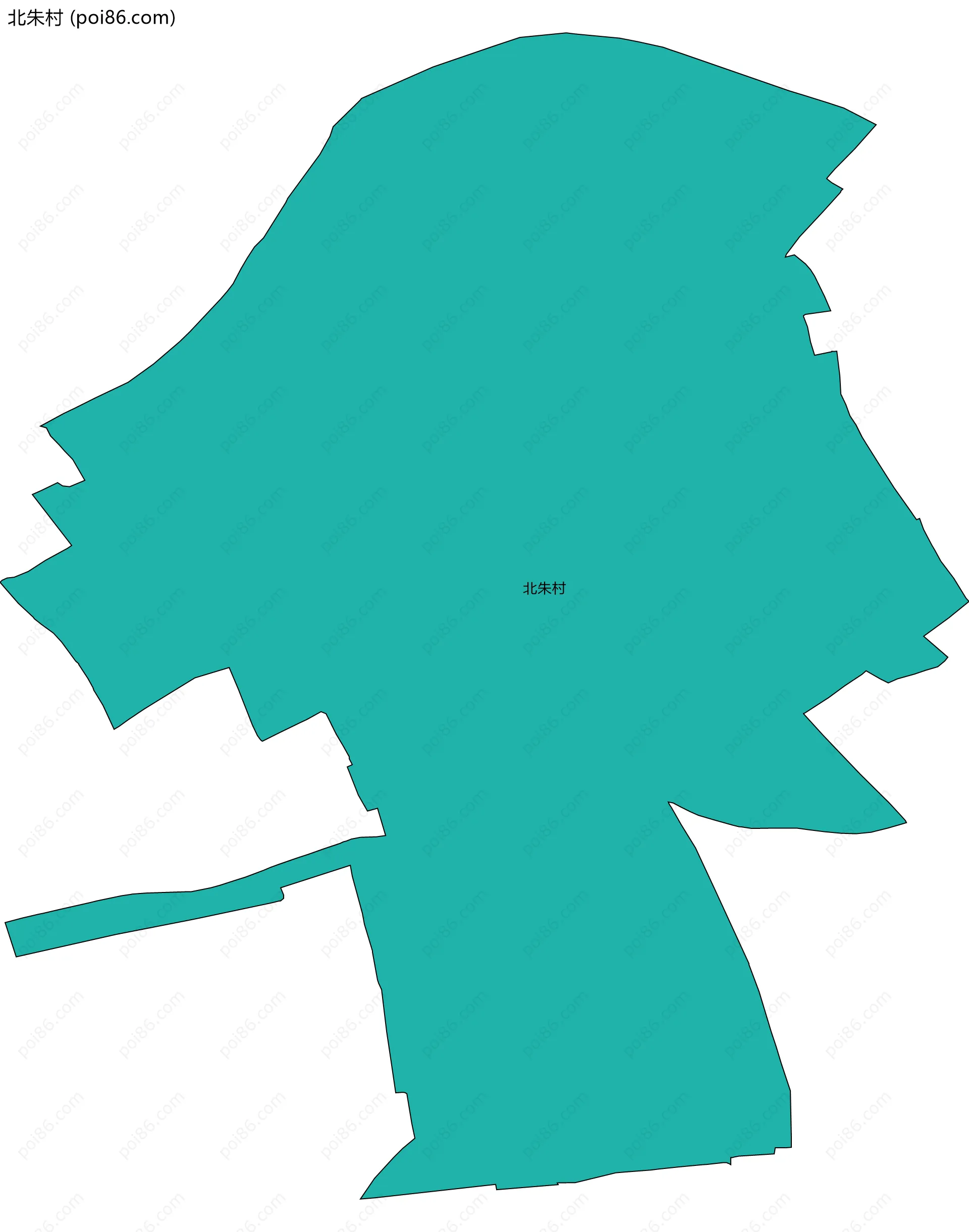 北朱村边界地图