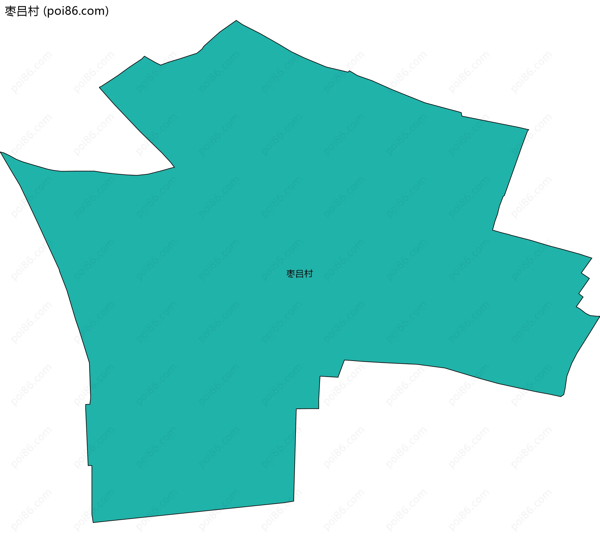 枣吕村边界地图