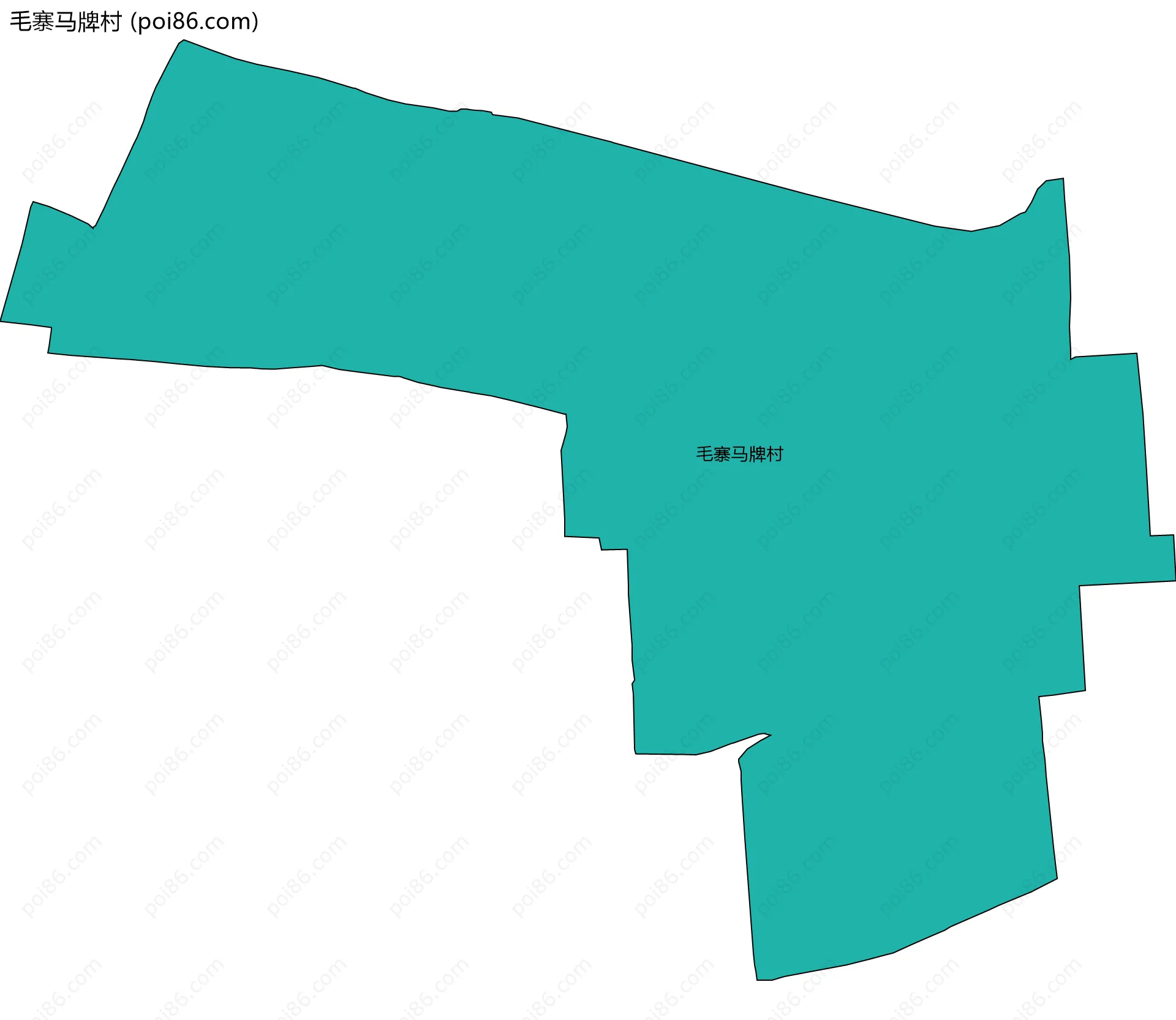 毛寨马牌村边界地图