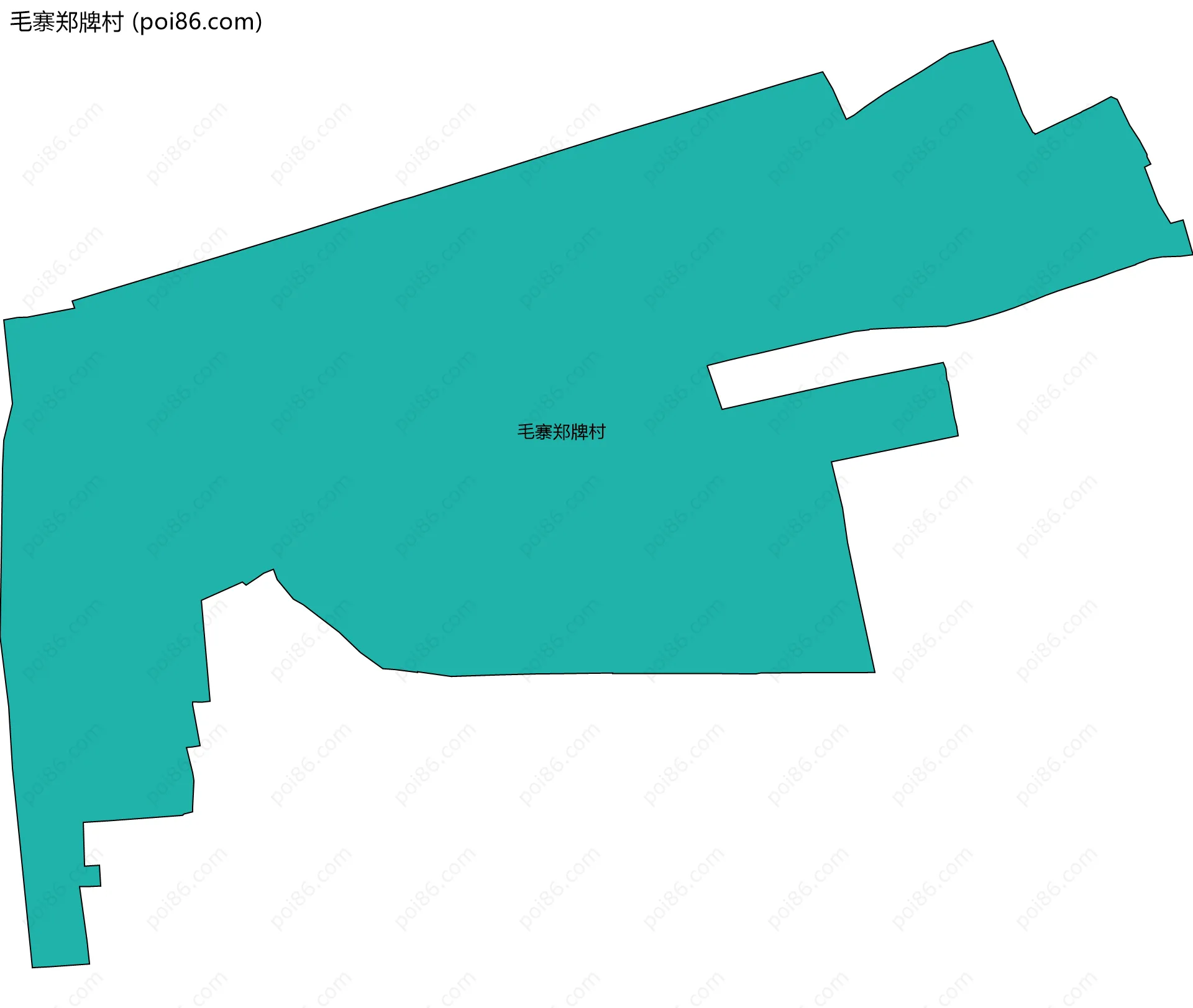 毛寨郑牌村边界地图
