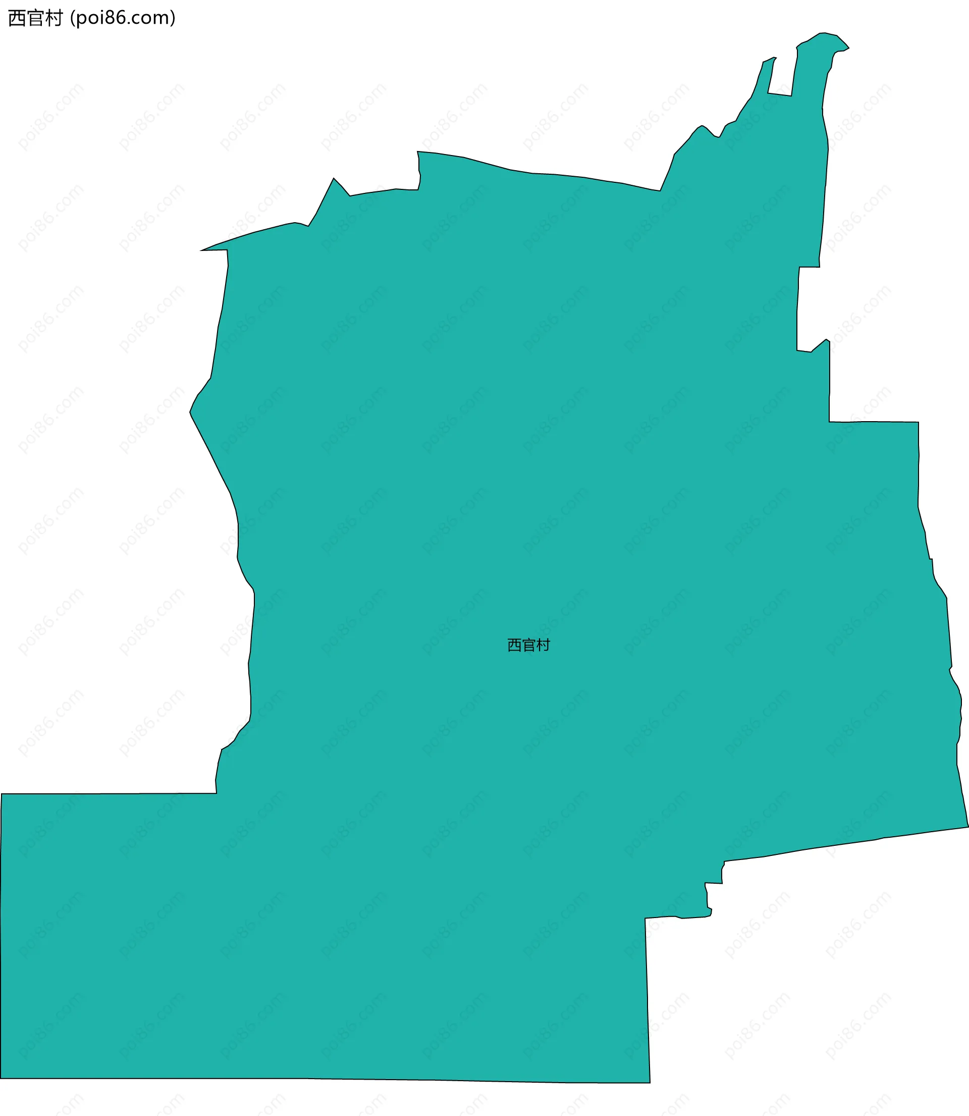 西官村边界地图