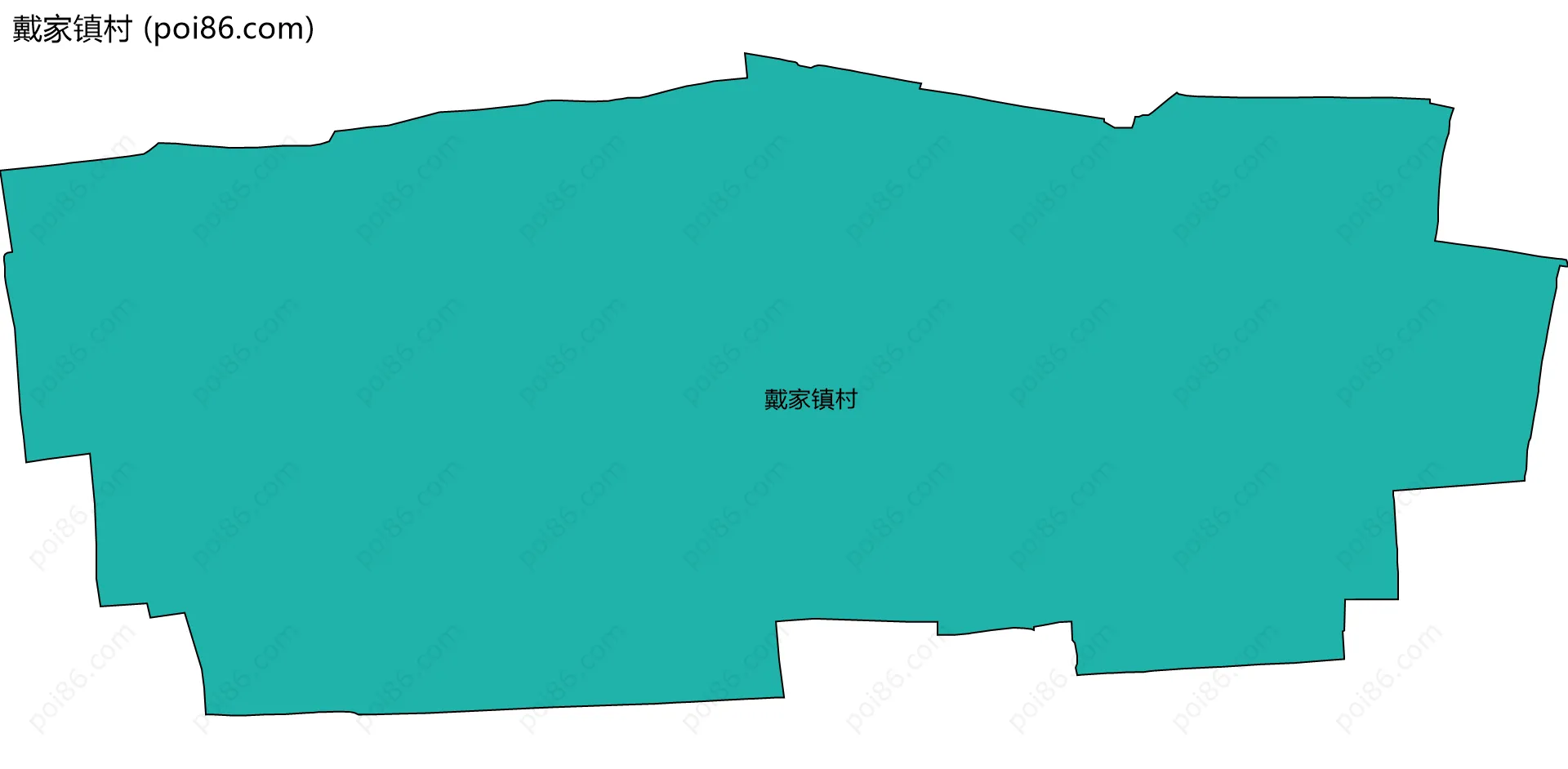 戴家镇村边界地图