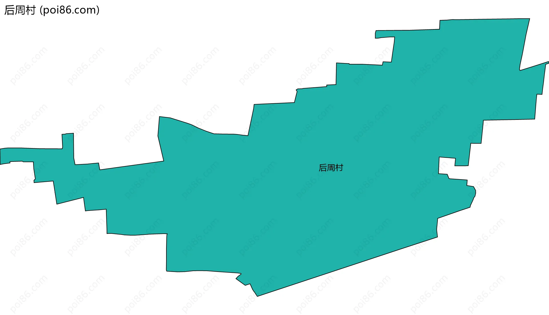 后周村边界地图