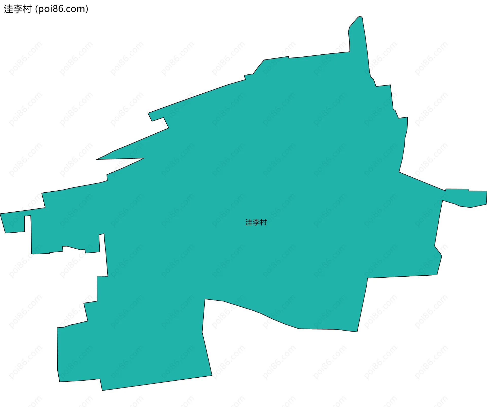 洼李村边界地图
