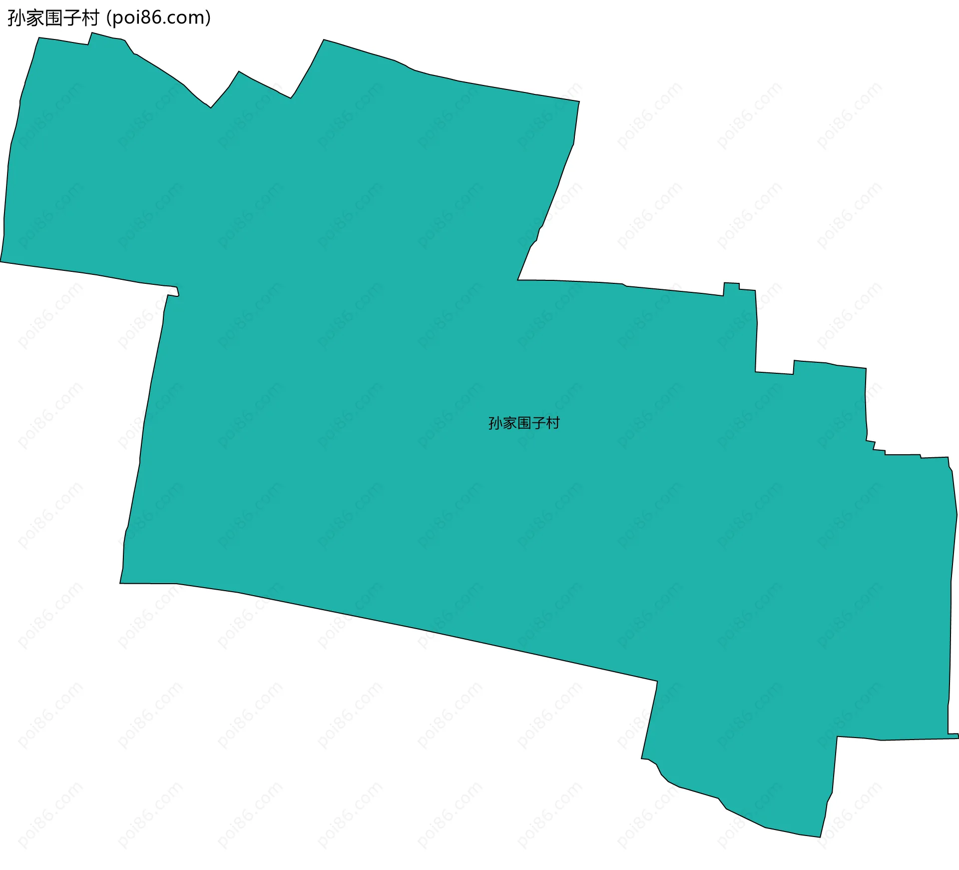 孙家围子村边界地图