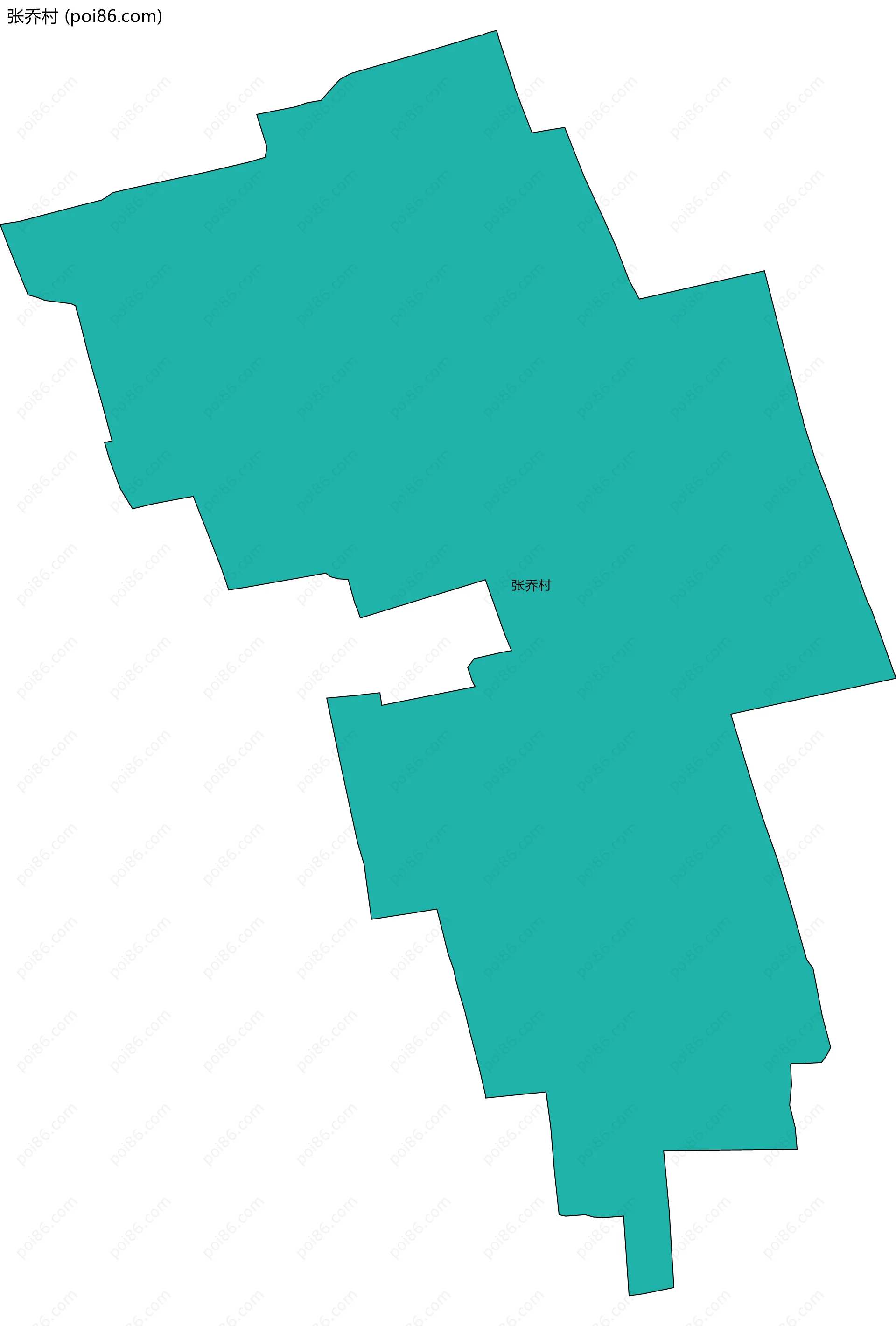 张乔村边界地图