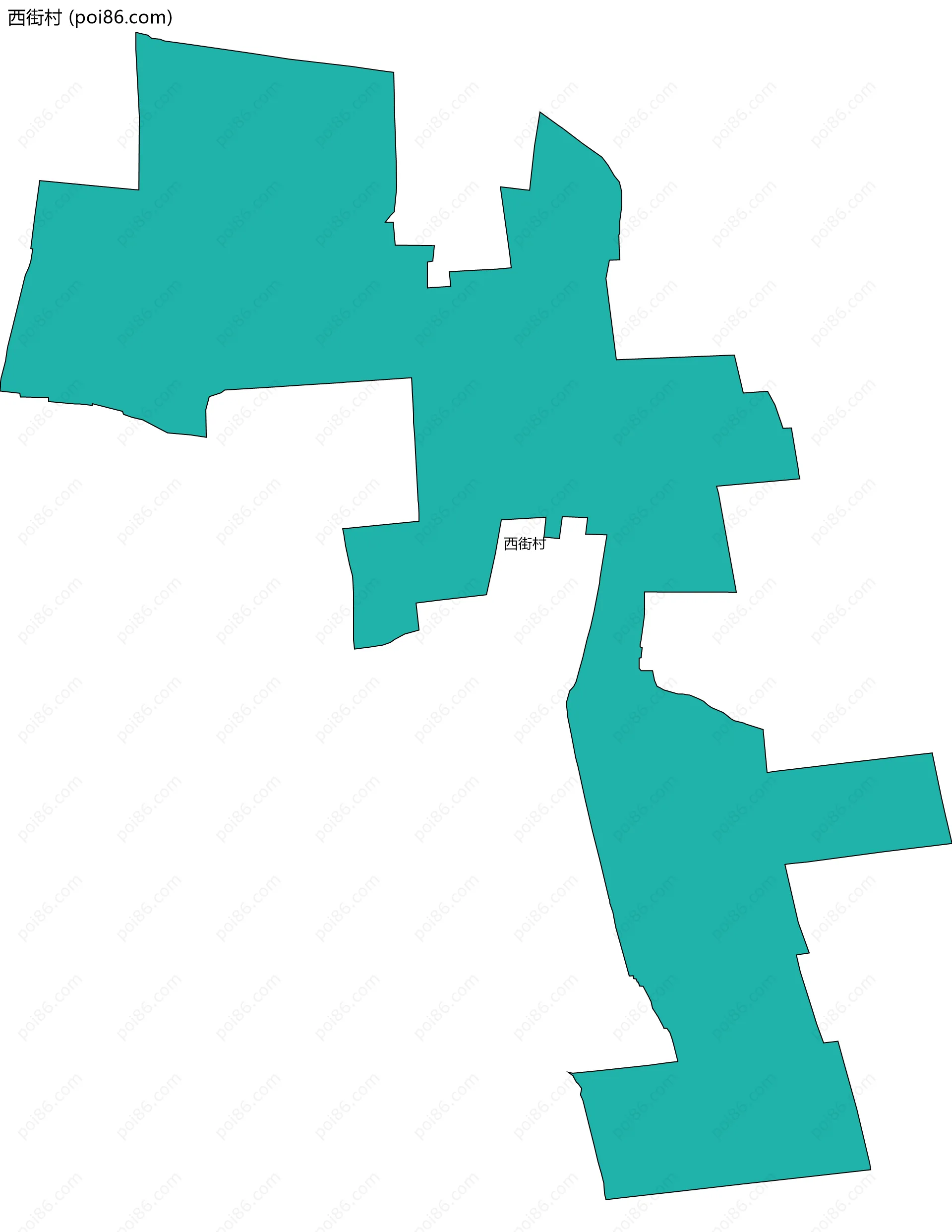 西街村边界地图