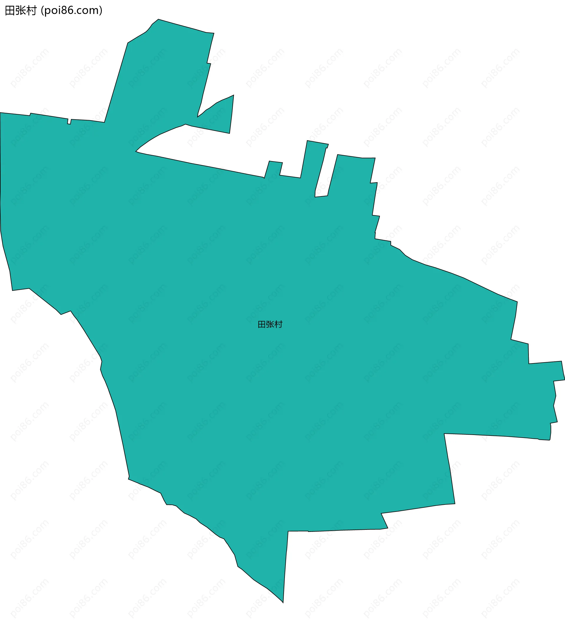 田张村边界地图