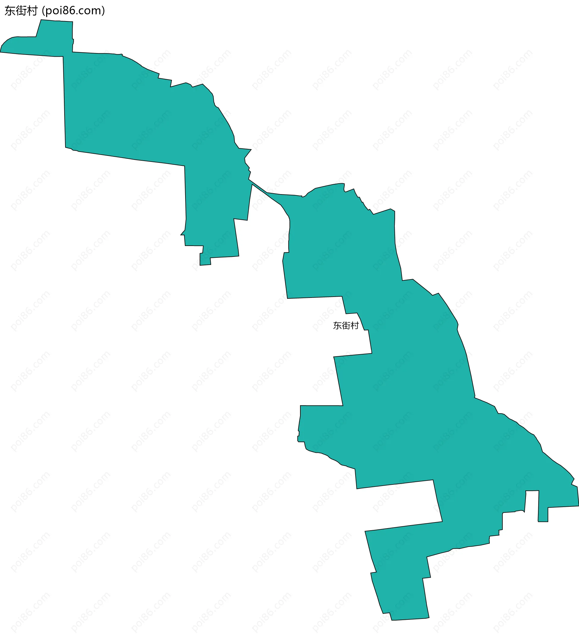 东街村边界地图