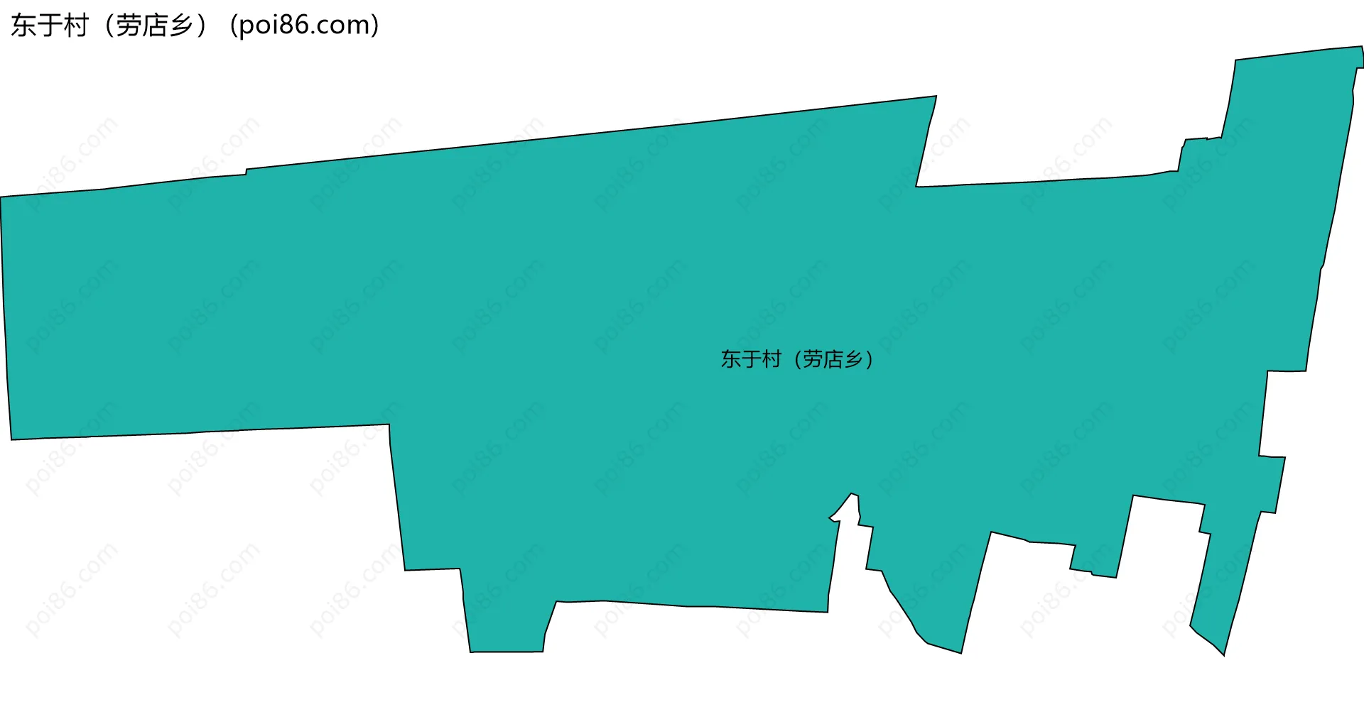 东于村（劳店乡）边界地图