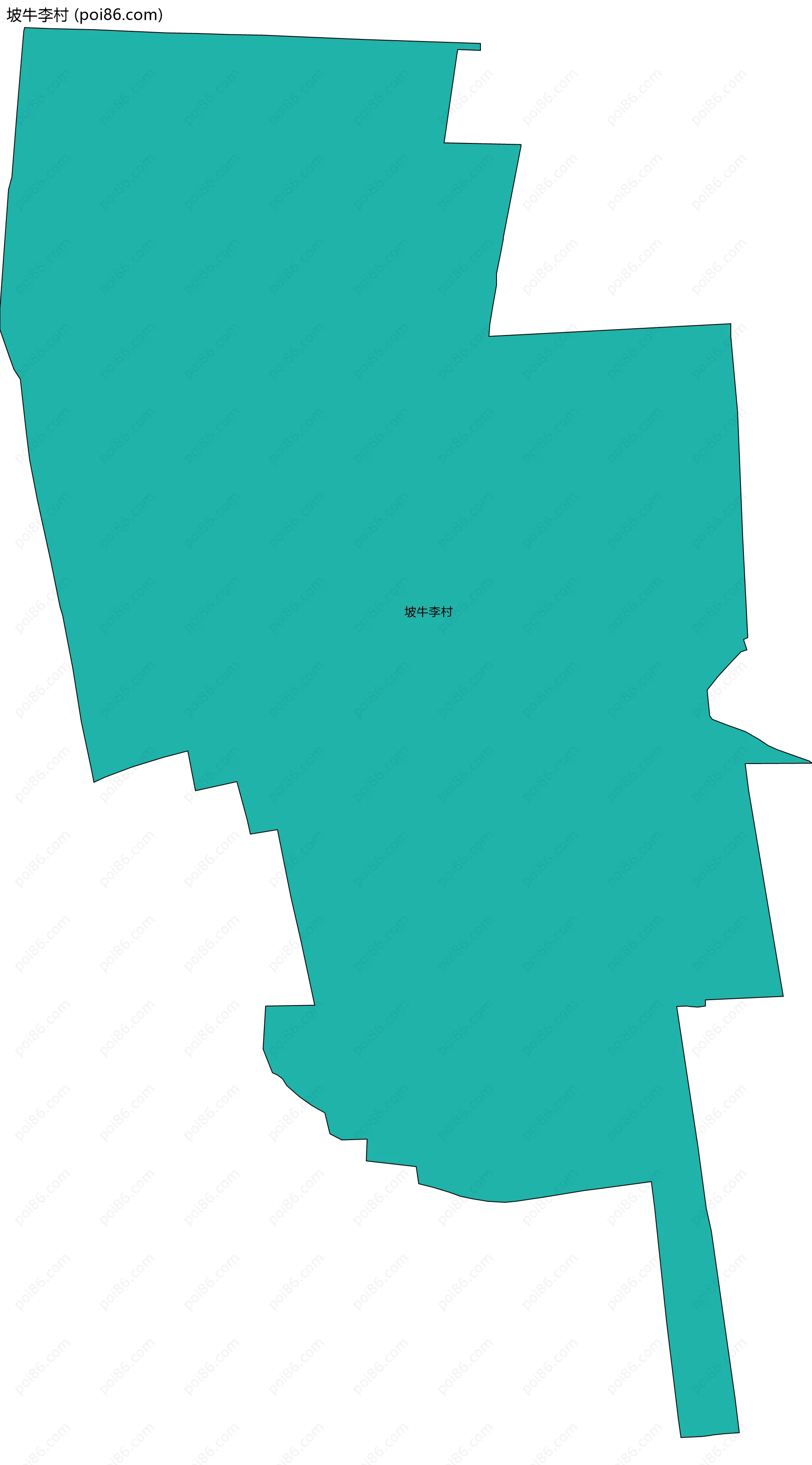 坡牛李村边界地图