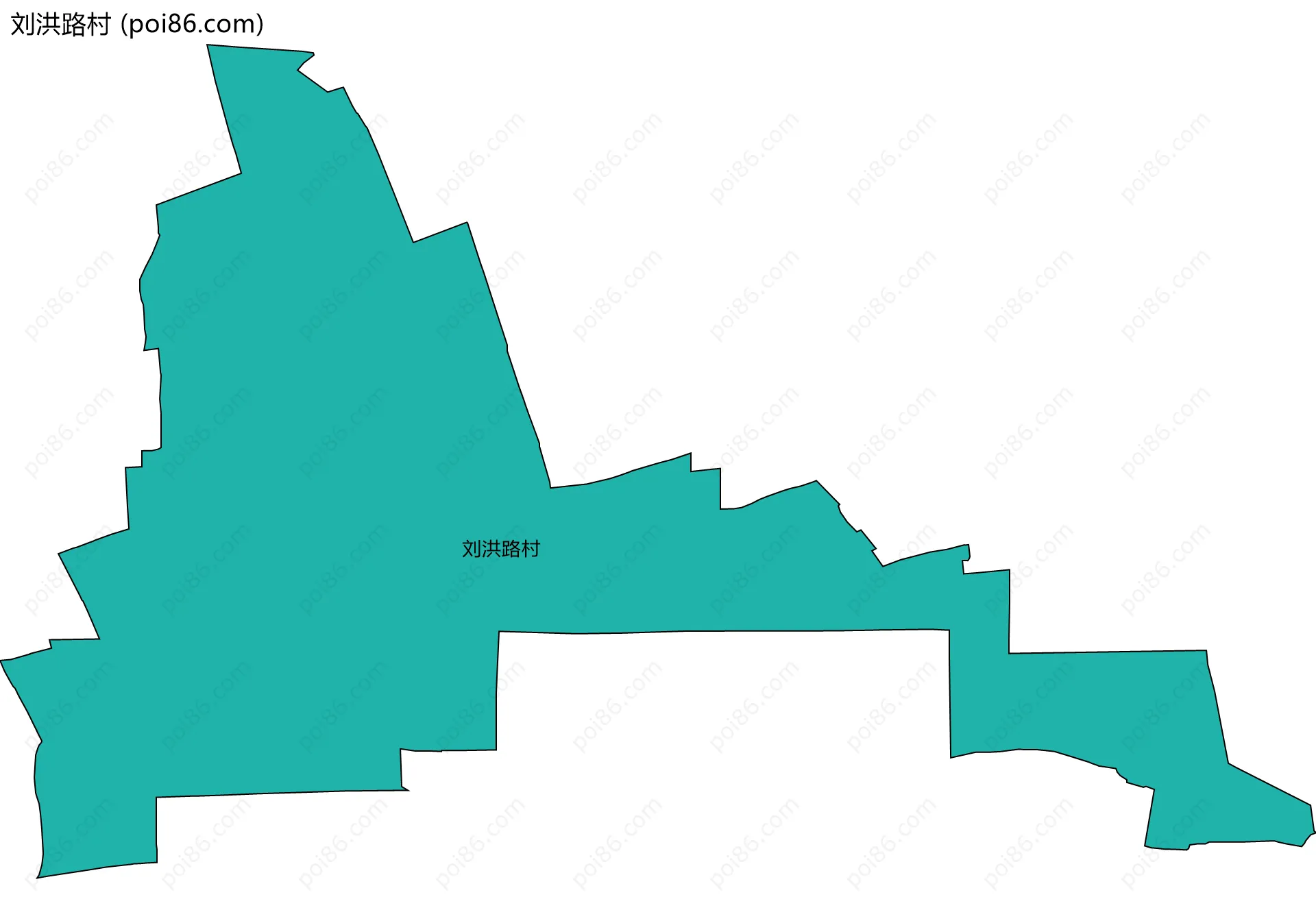 刘洪路村边界地图