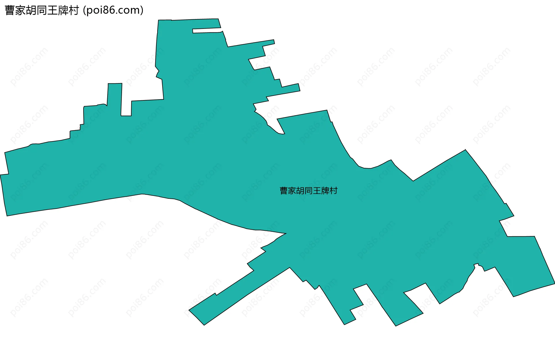 曹家胡同王牌村边界地图