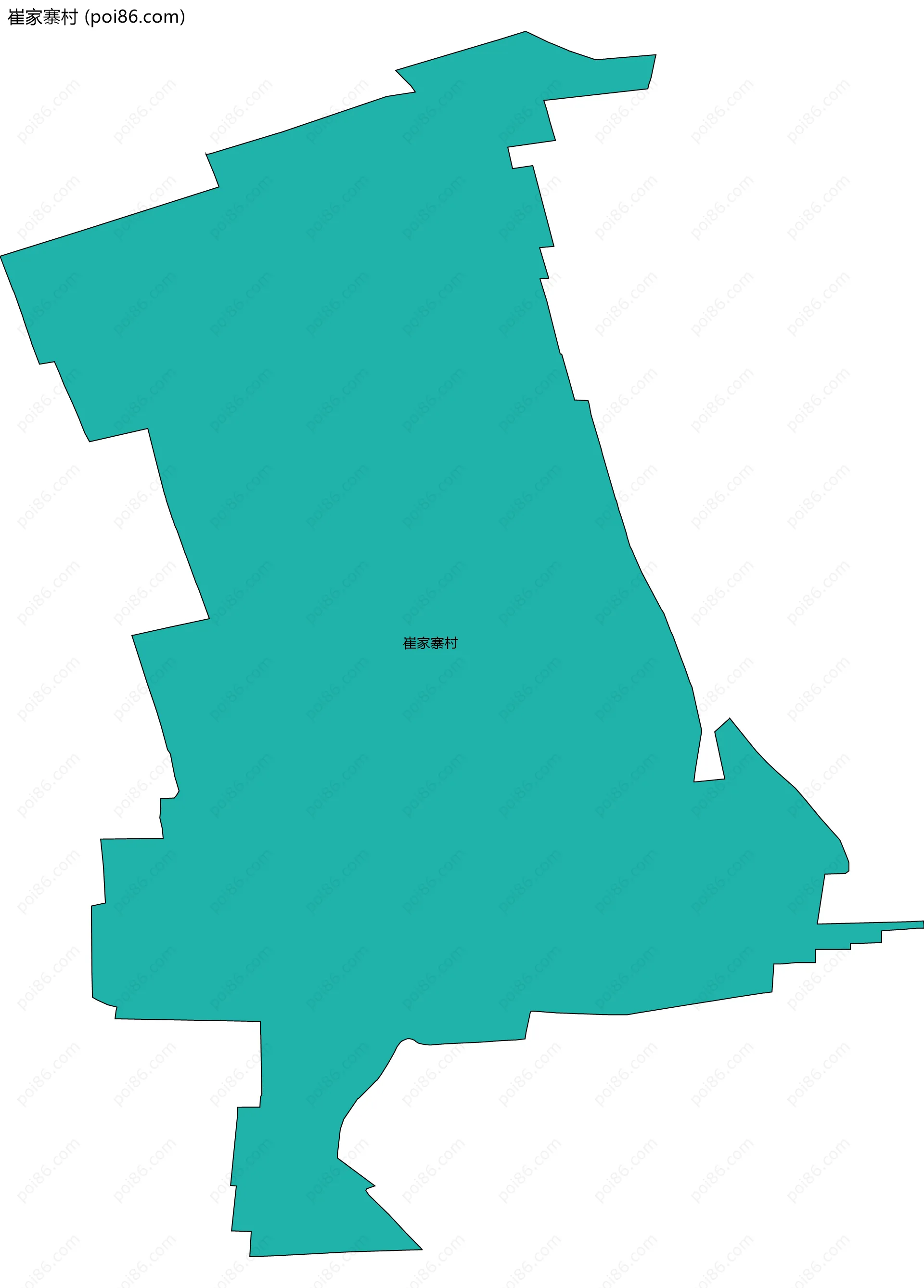 崔家寨村边界地图