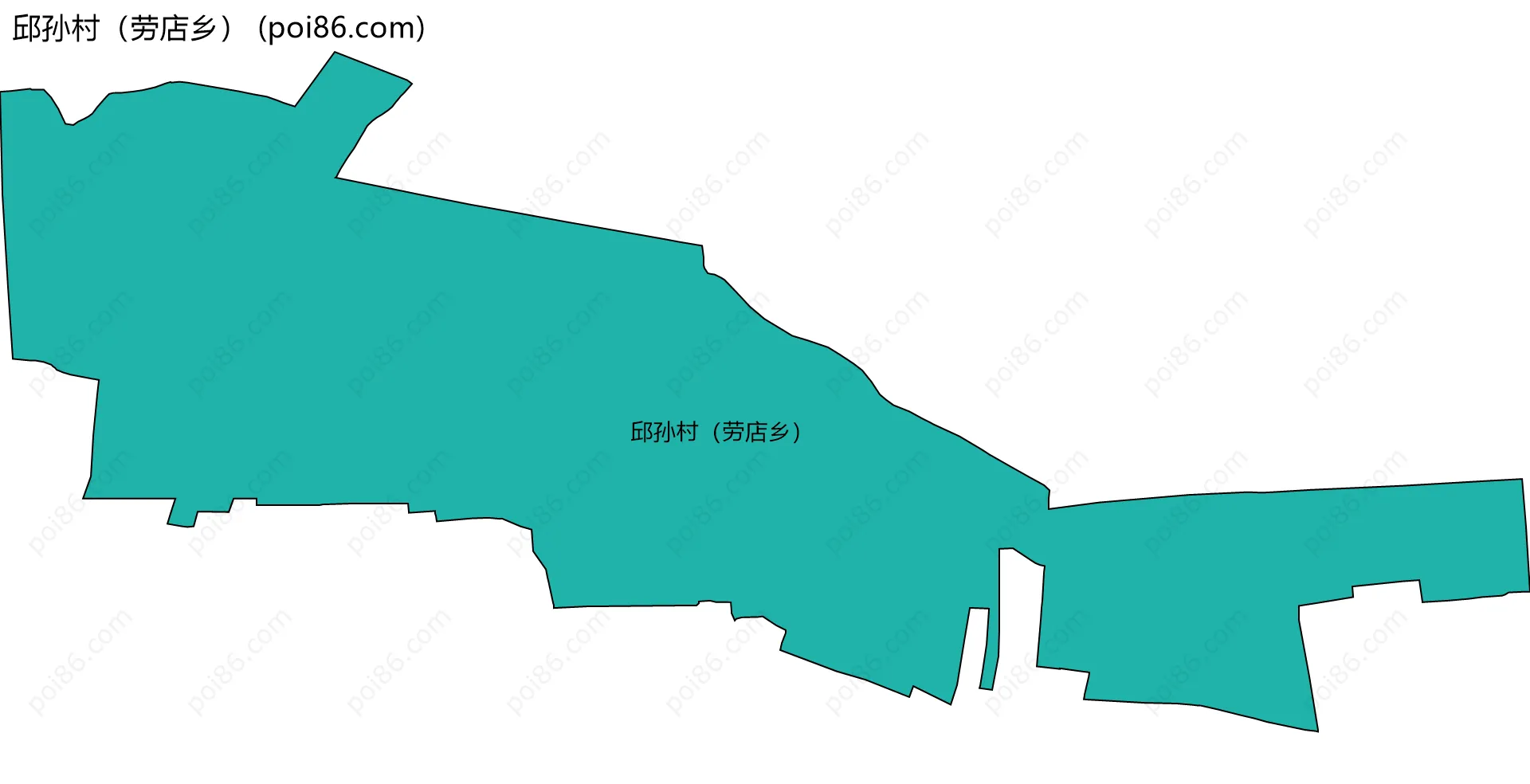 邱孙村（劳店乡）边界地图