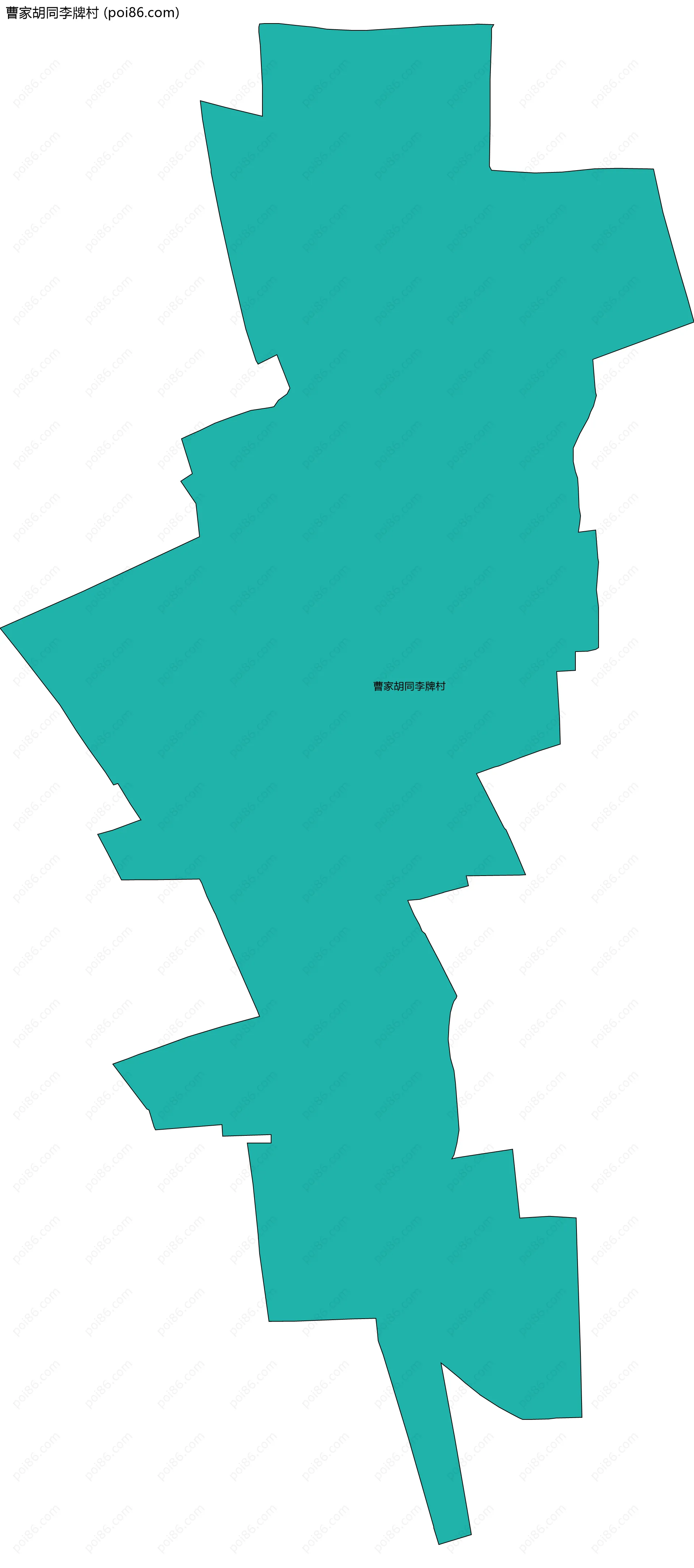 曹家胡同李牌村边界地图