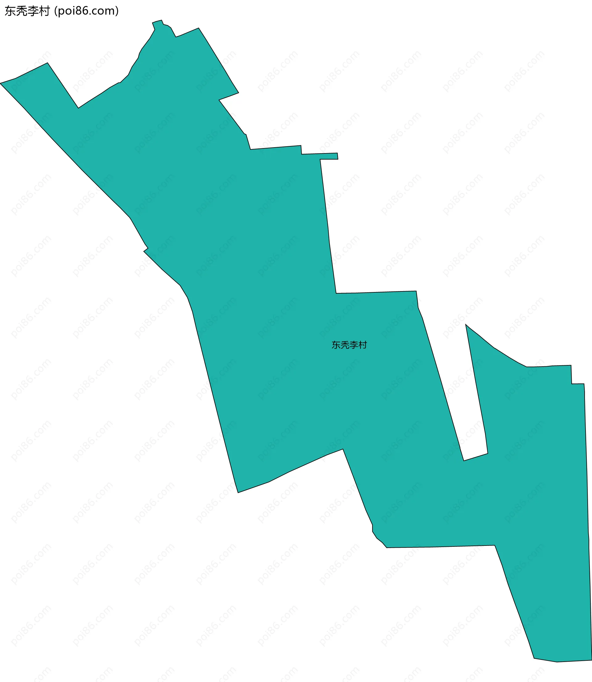 东秃李村边界地图