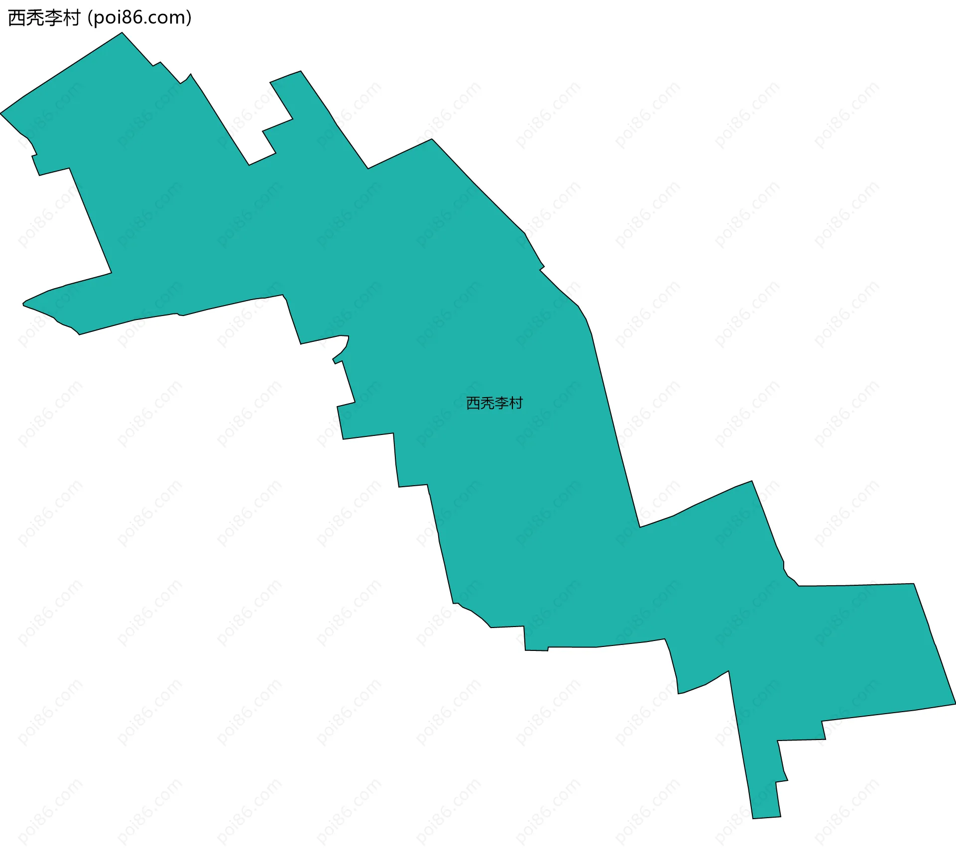 西秃李村边界地图
