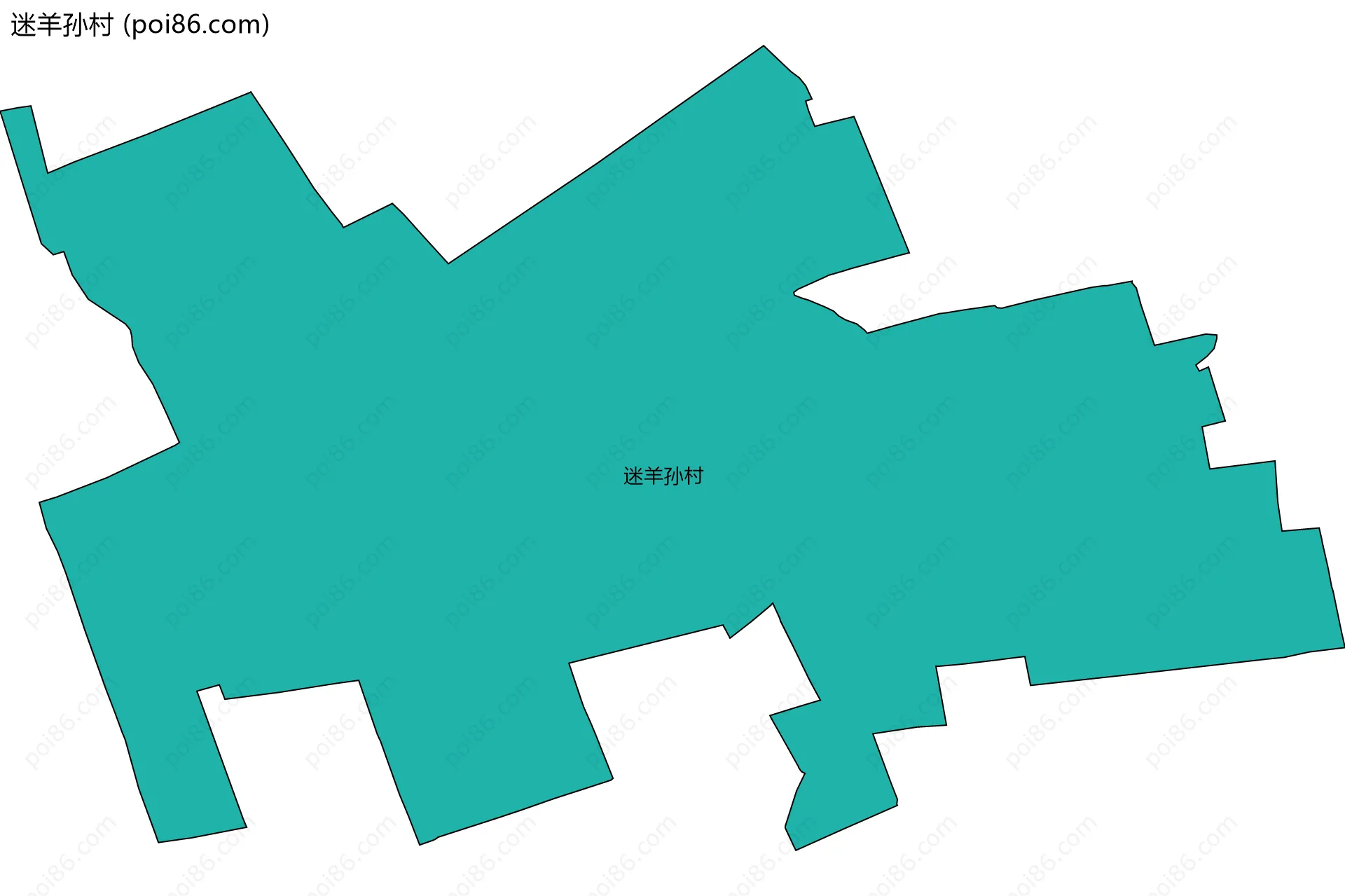 迷羊孙村边界地图