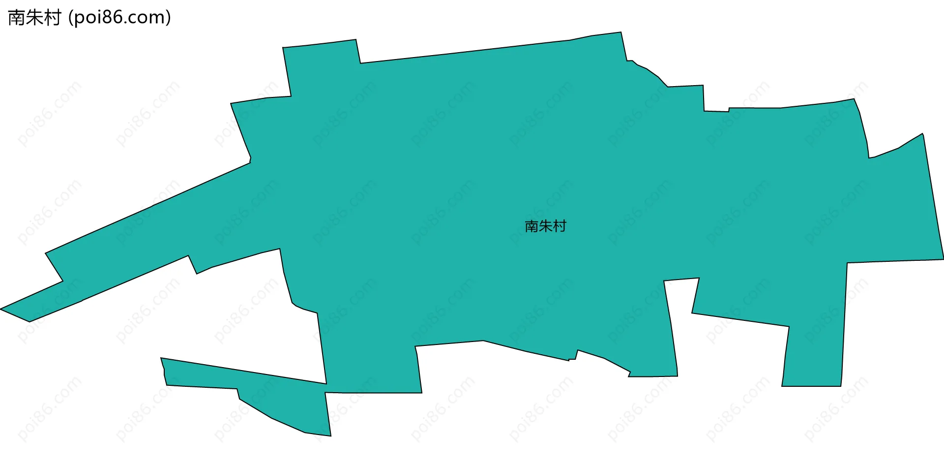 南朱村边界地图