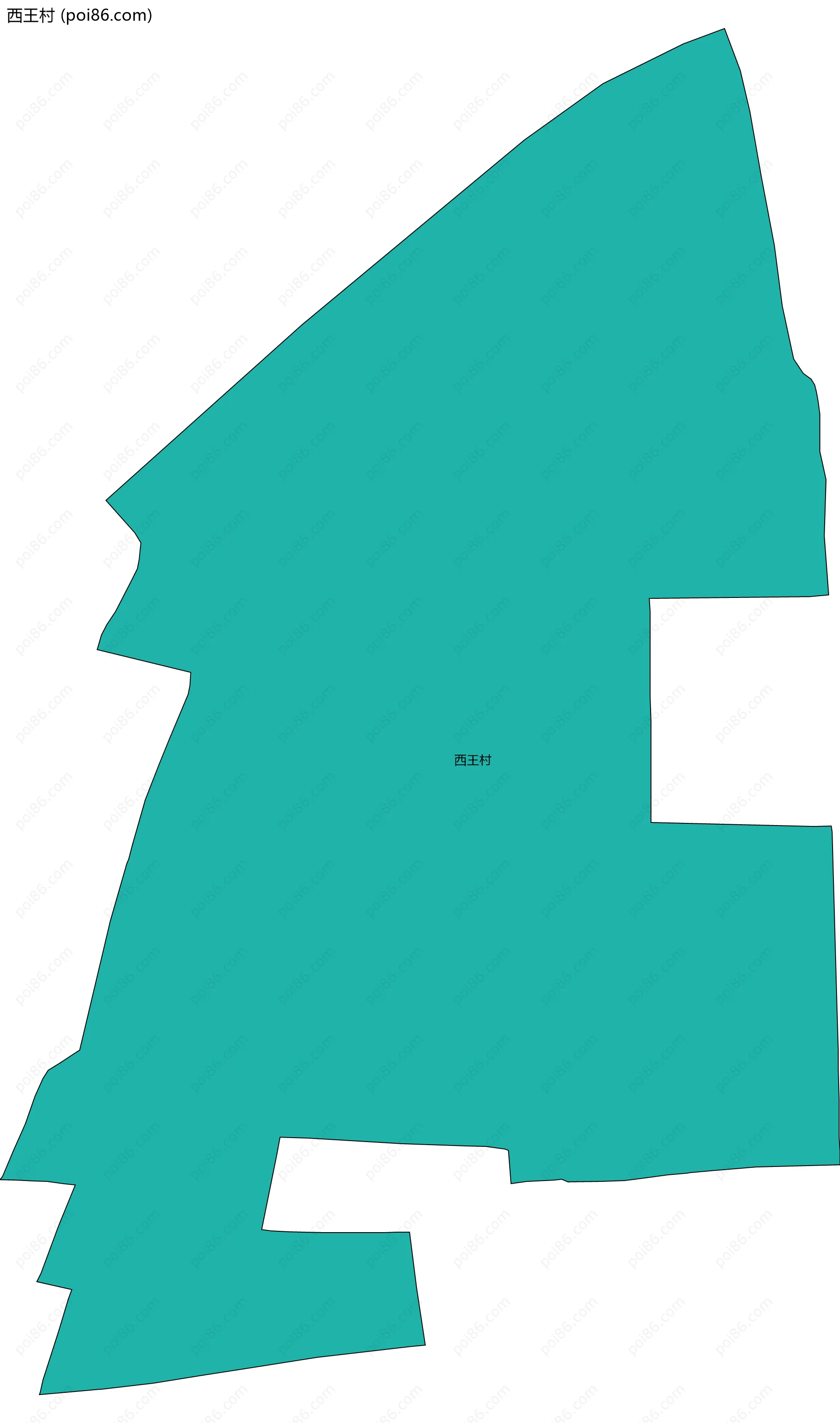 西王村边界地图