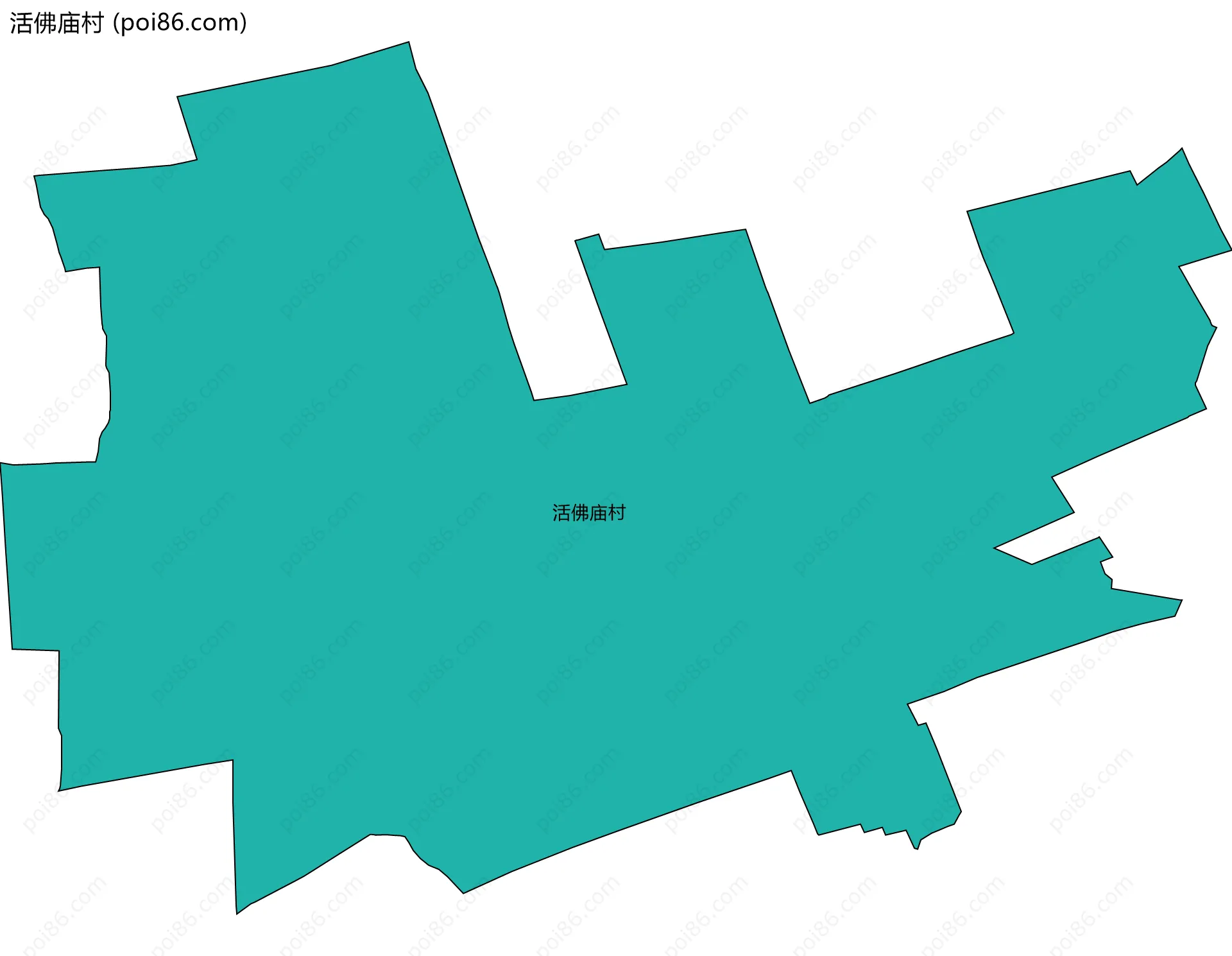 活佛庙村边界地图
