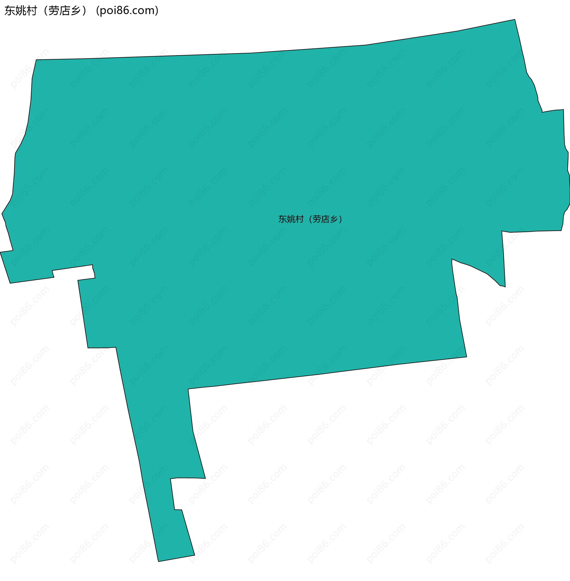 东姚村（劳店乡）边界地图