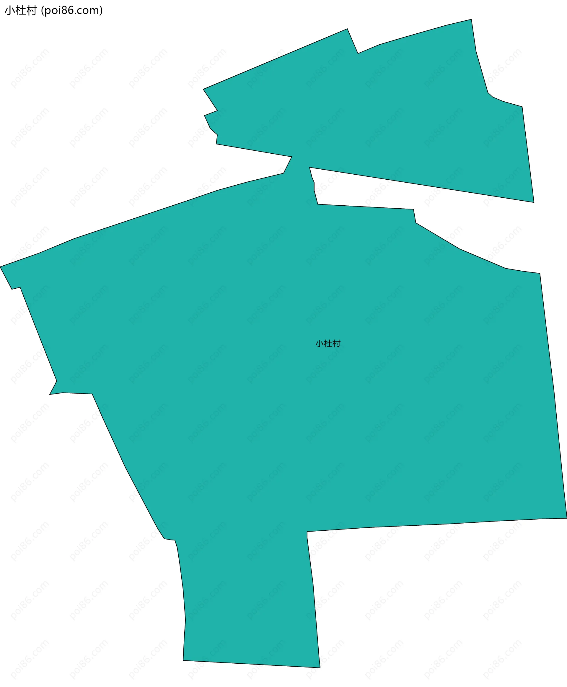 小杜村边界地图