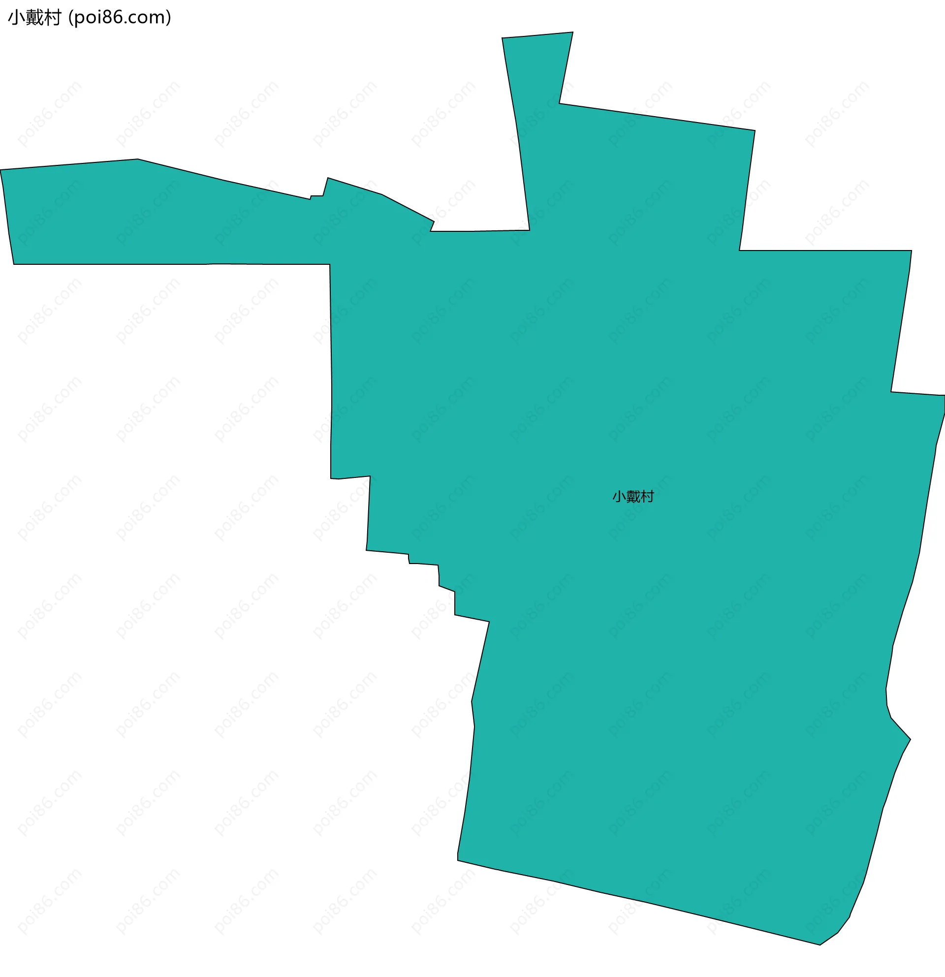 小戴村边界地图