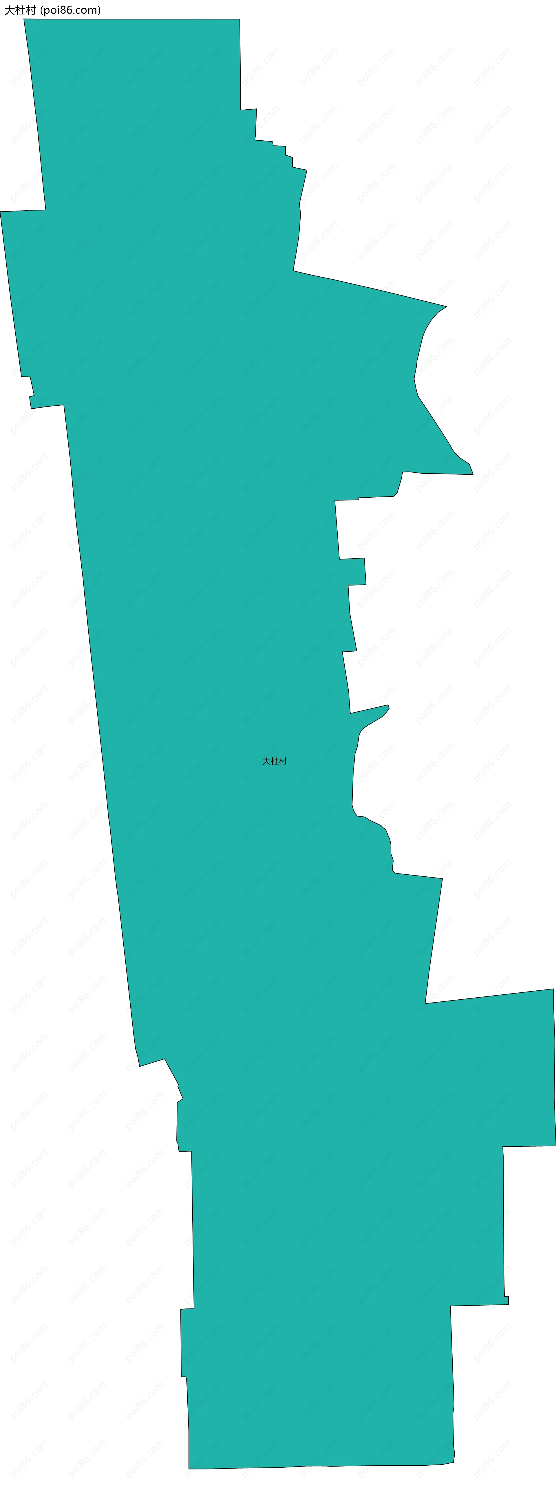 大杜村边界地图