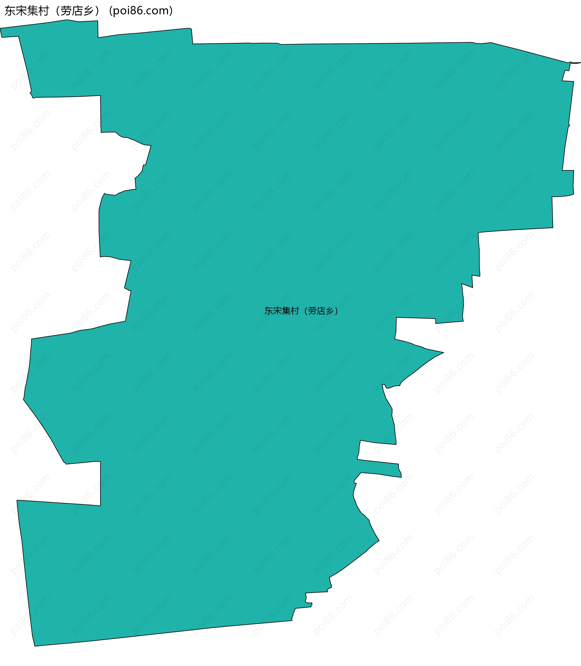 东宋集村（劳店乡）边界地图