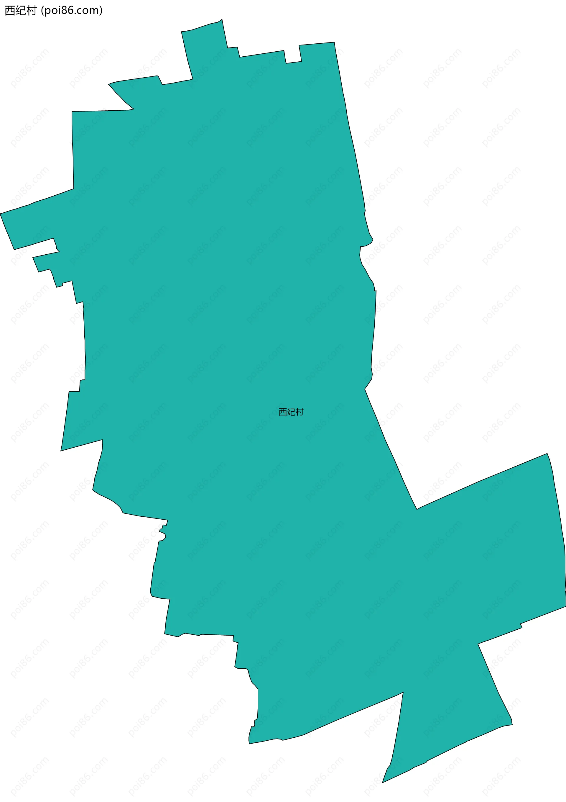 西纪村边界地图