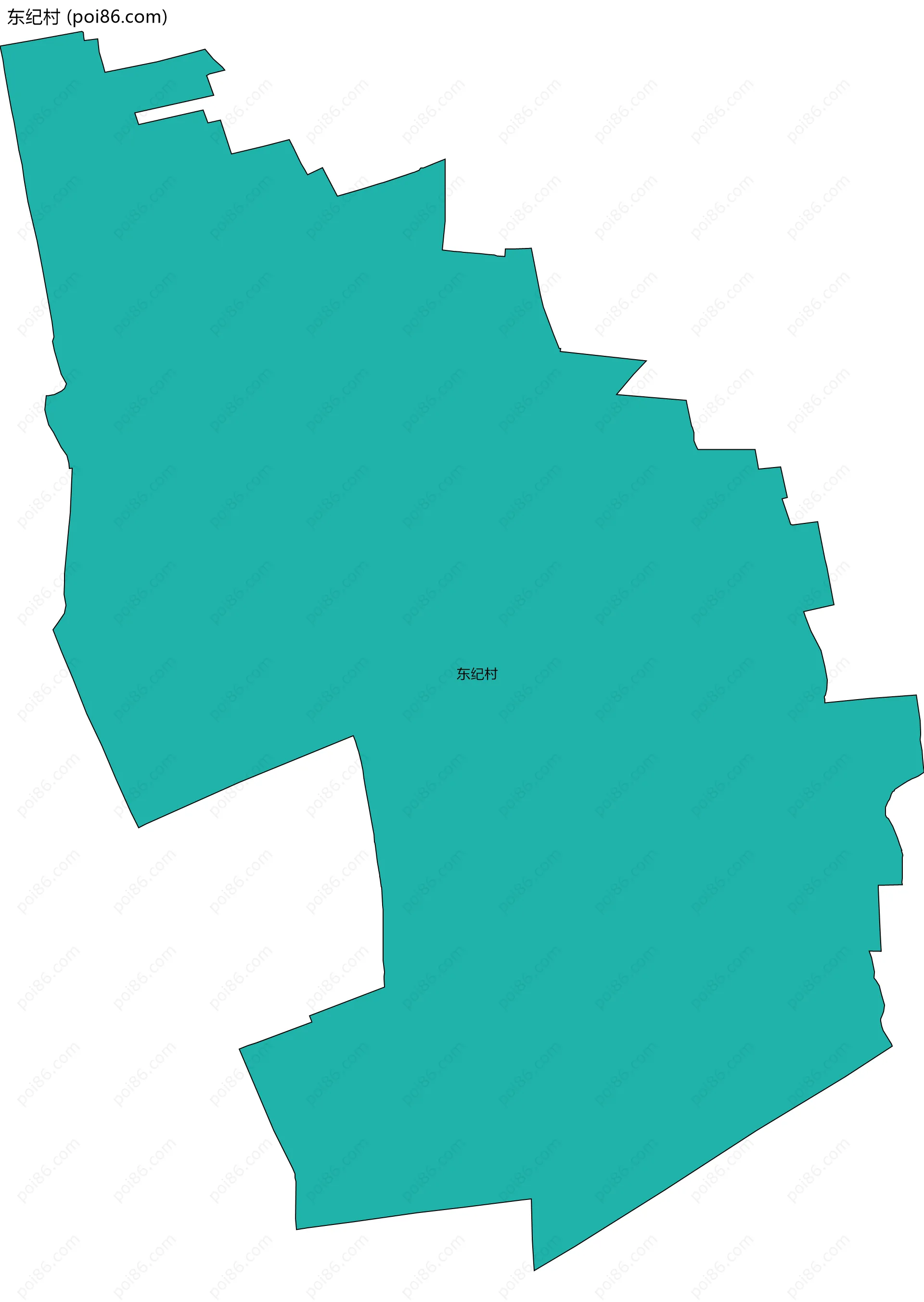 东纪村边界地图