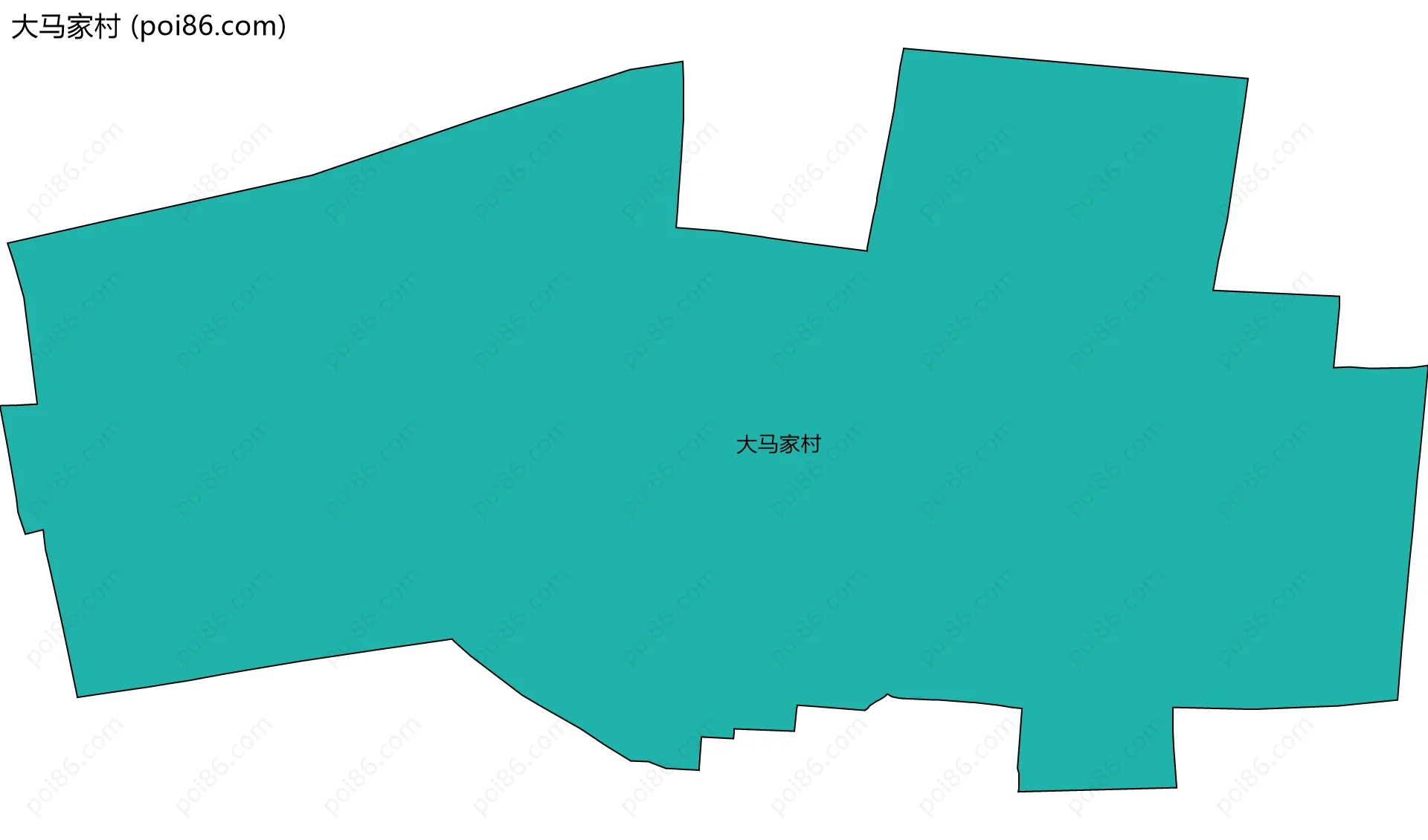 大马家村边界地图