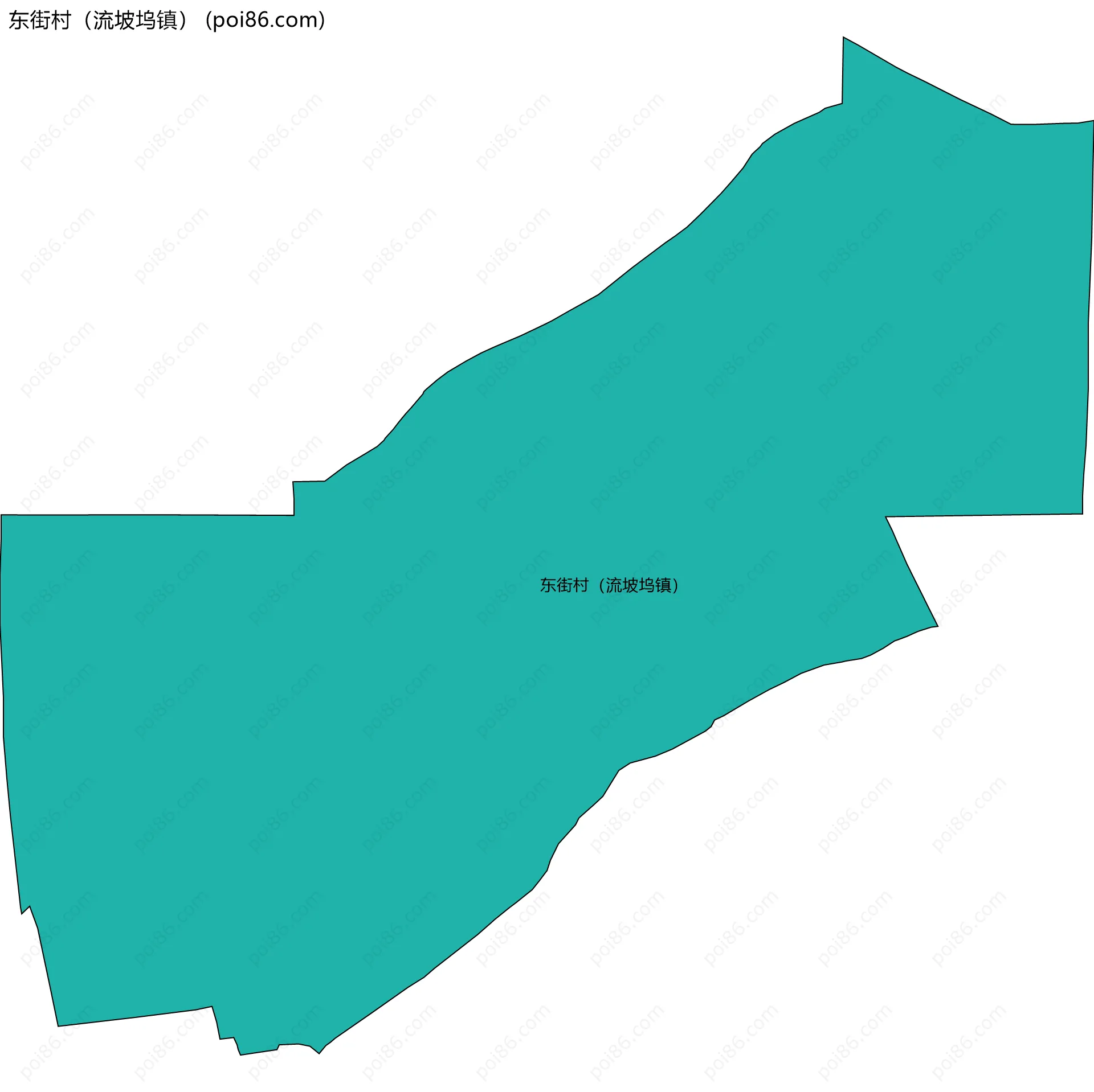 东街村（流坡坞镇）边界地图