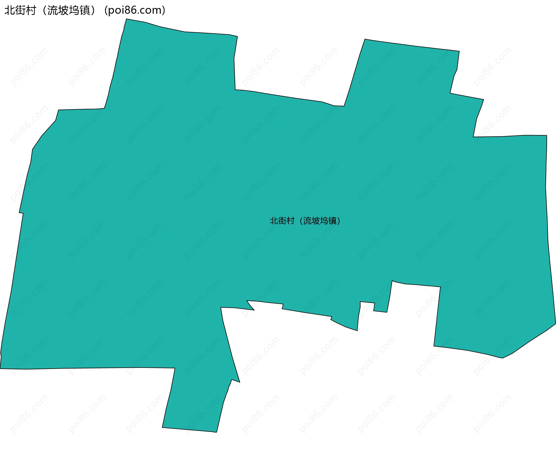 北街村（流坡坞镇）边界地图