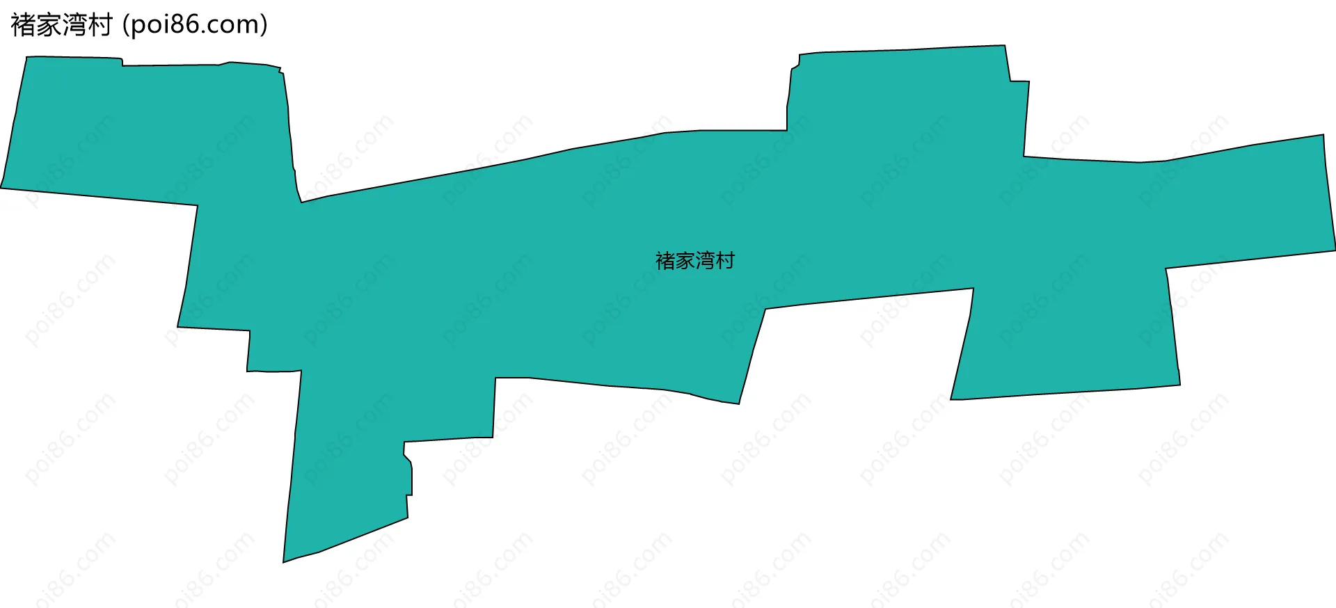 褚家湾村边界地图