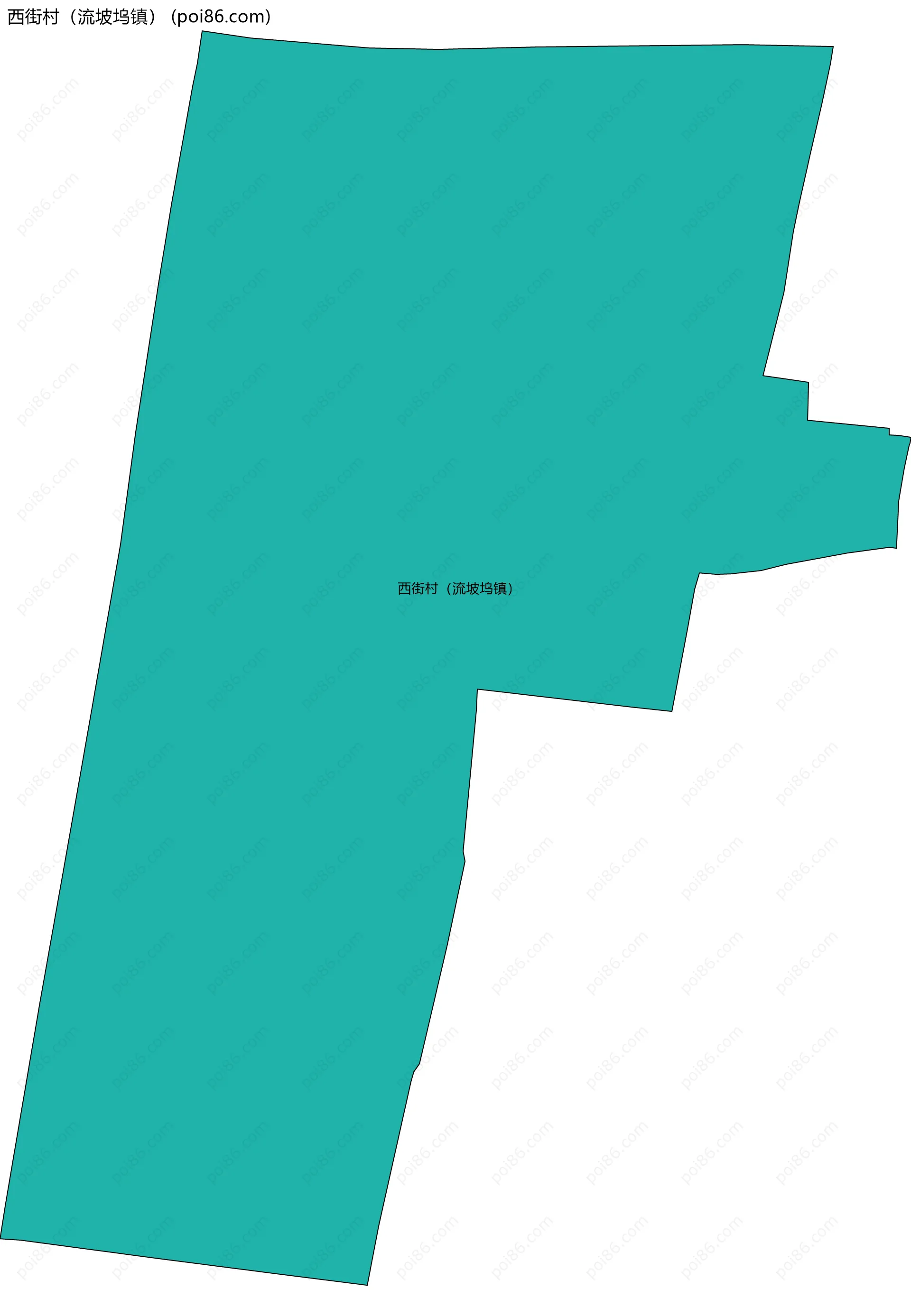 西街村（流坡坞镇）边界地图