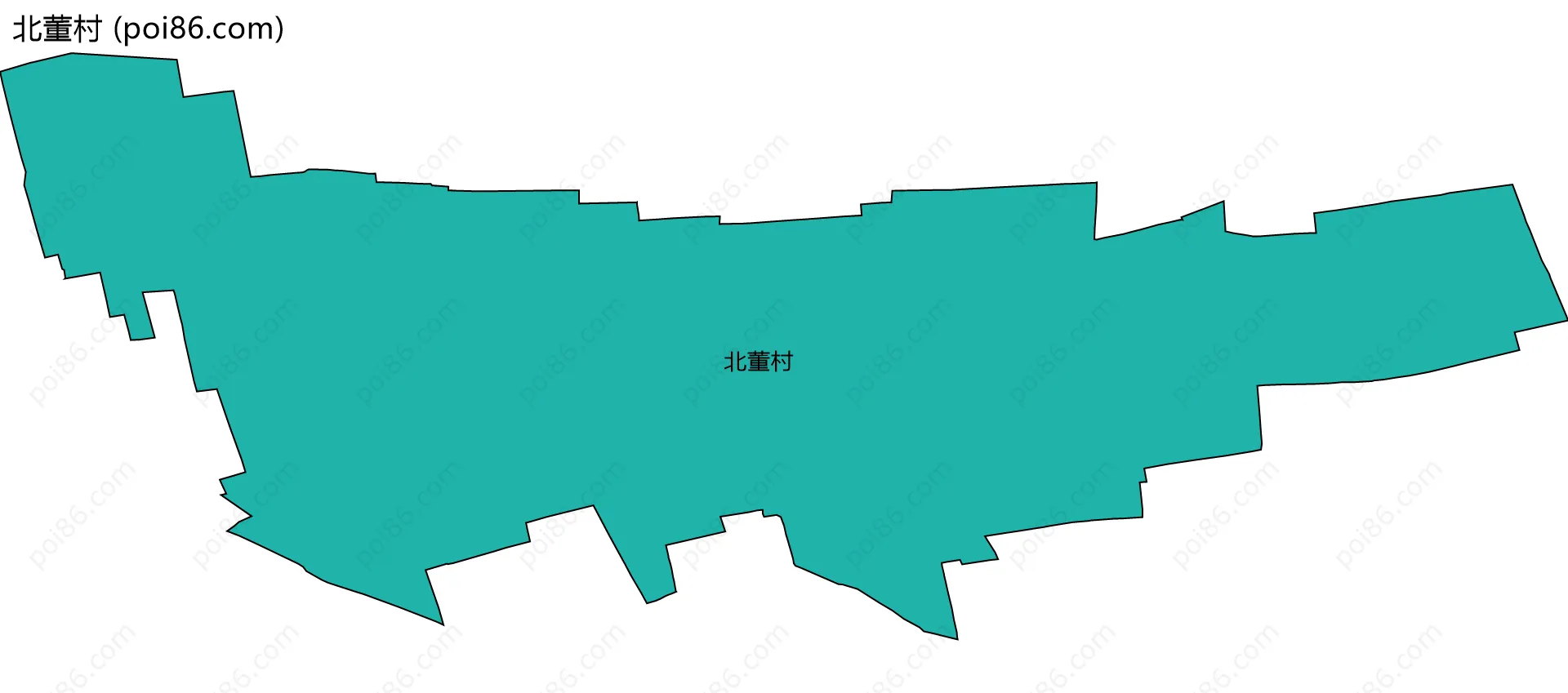 北董村边界地图