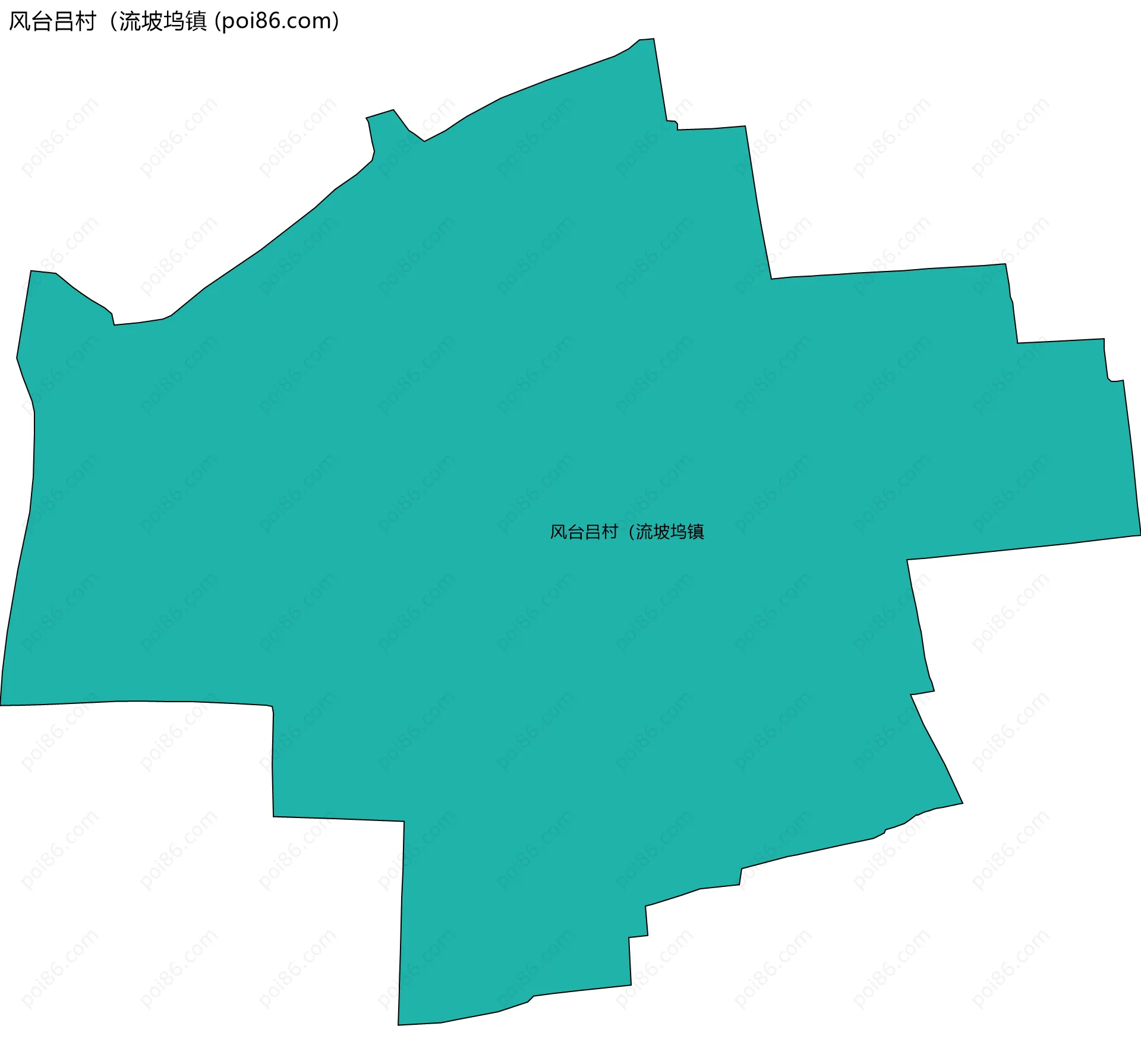 风台吕村（流坡坞镇边界地图