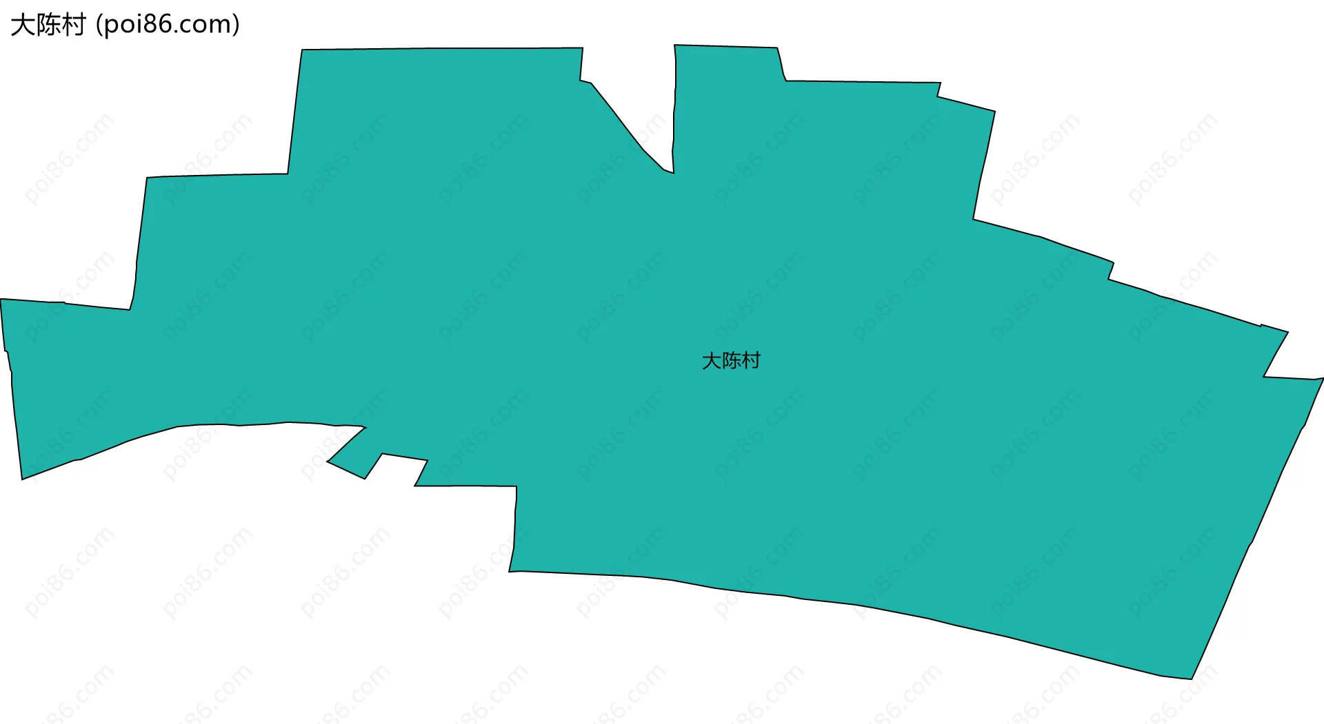 大陈村边界地图