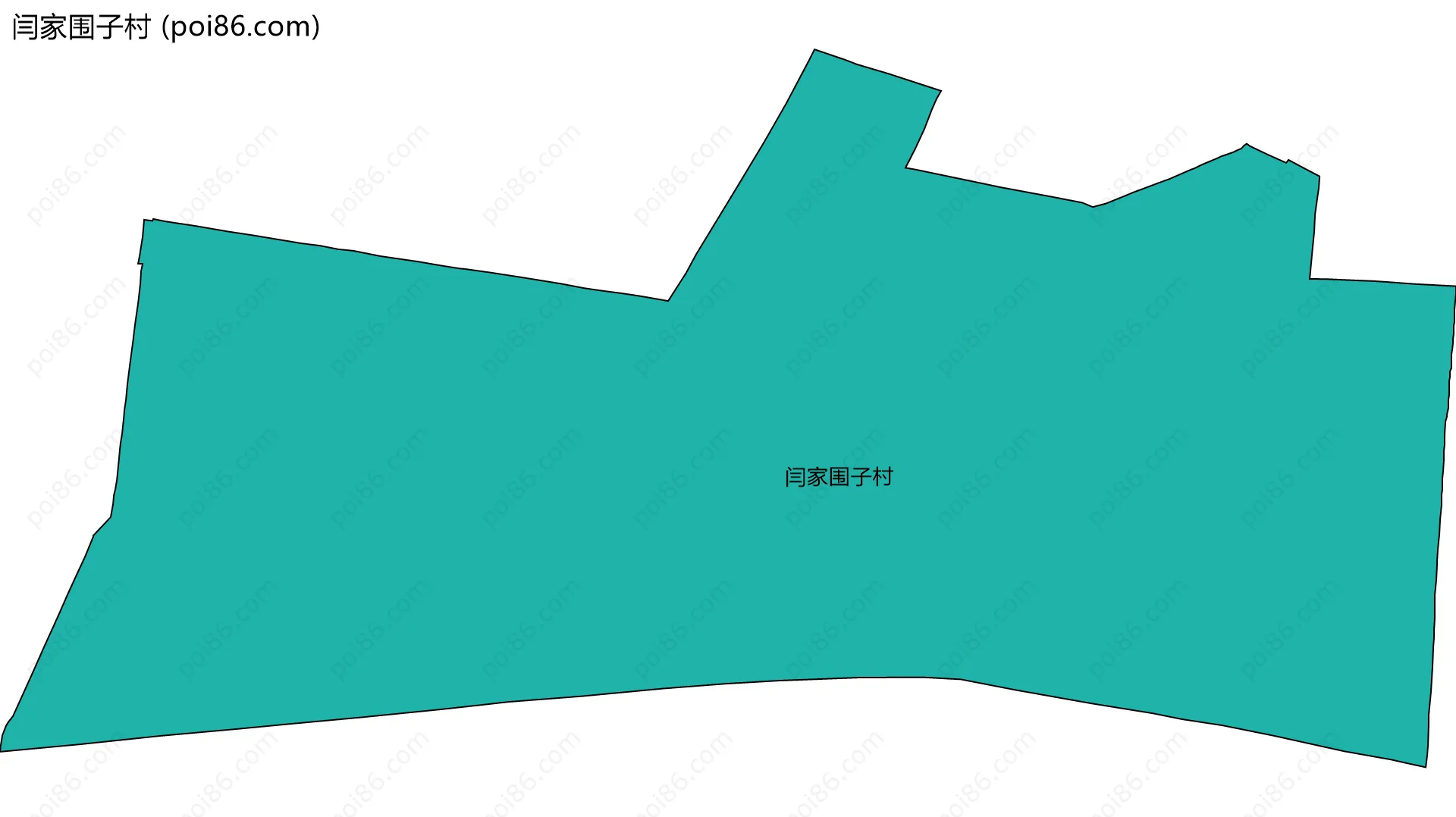 闫家围子村边界地图