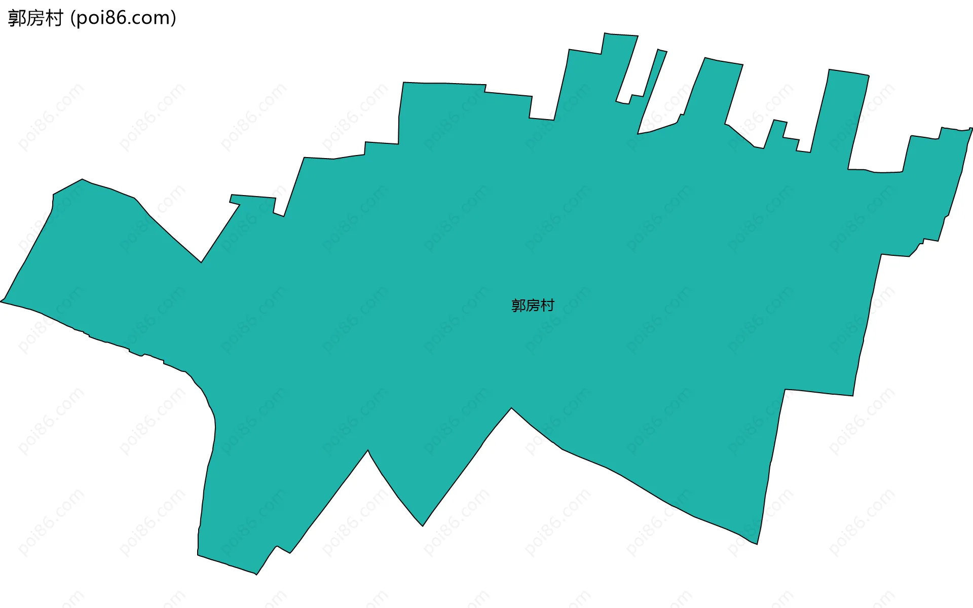 郭房村边界地图
